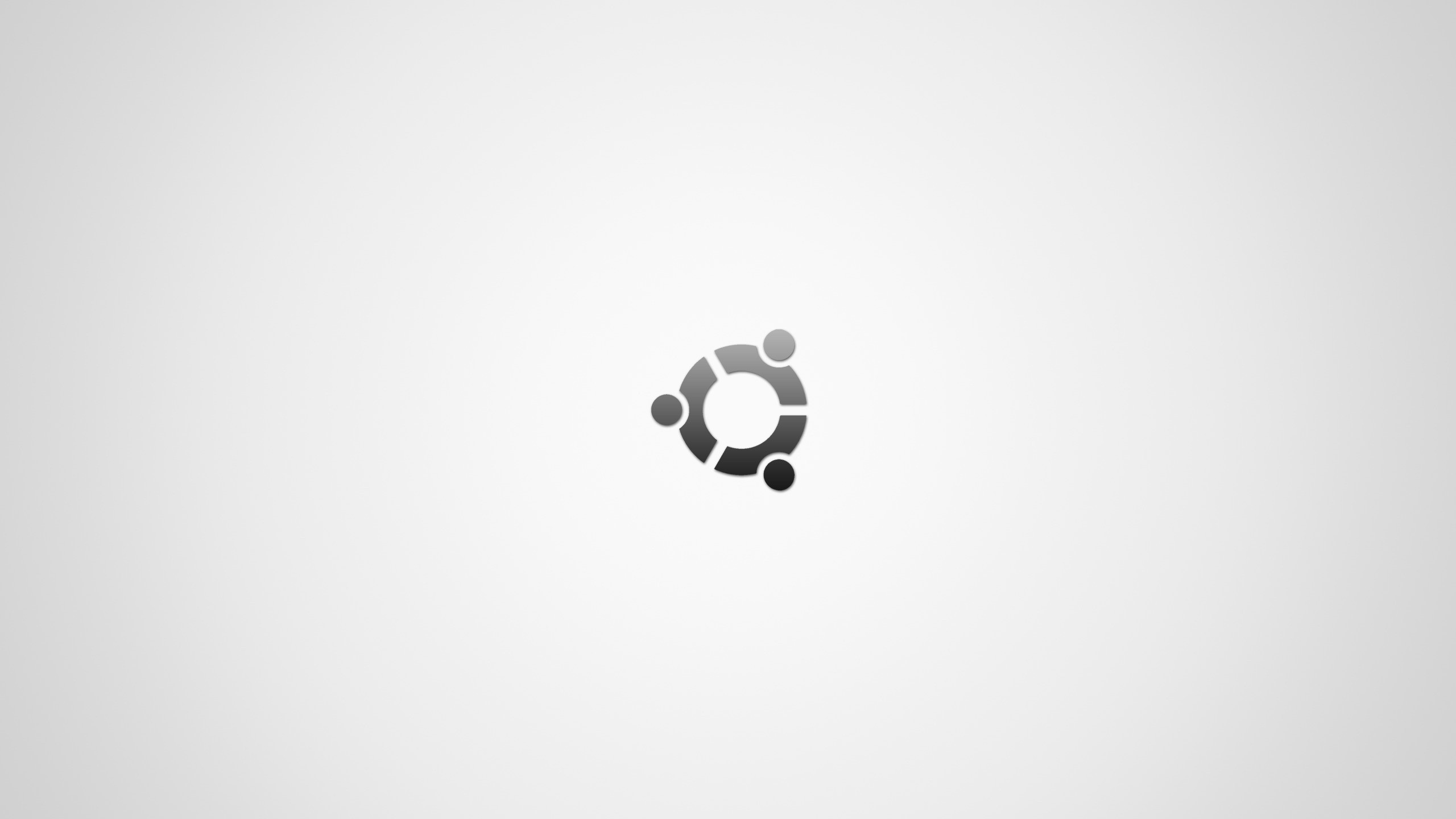 General 2560x1440 Ubuntu Linux monochrome operating system logo simple background white background