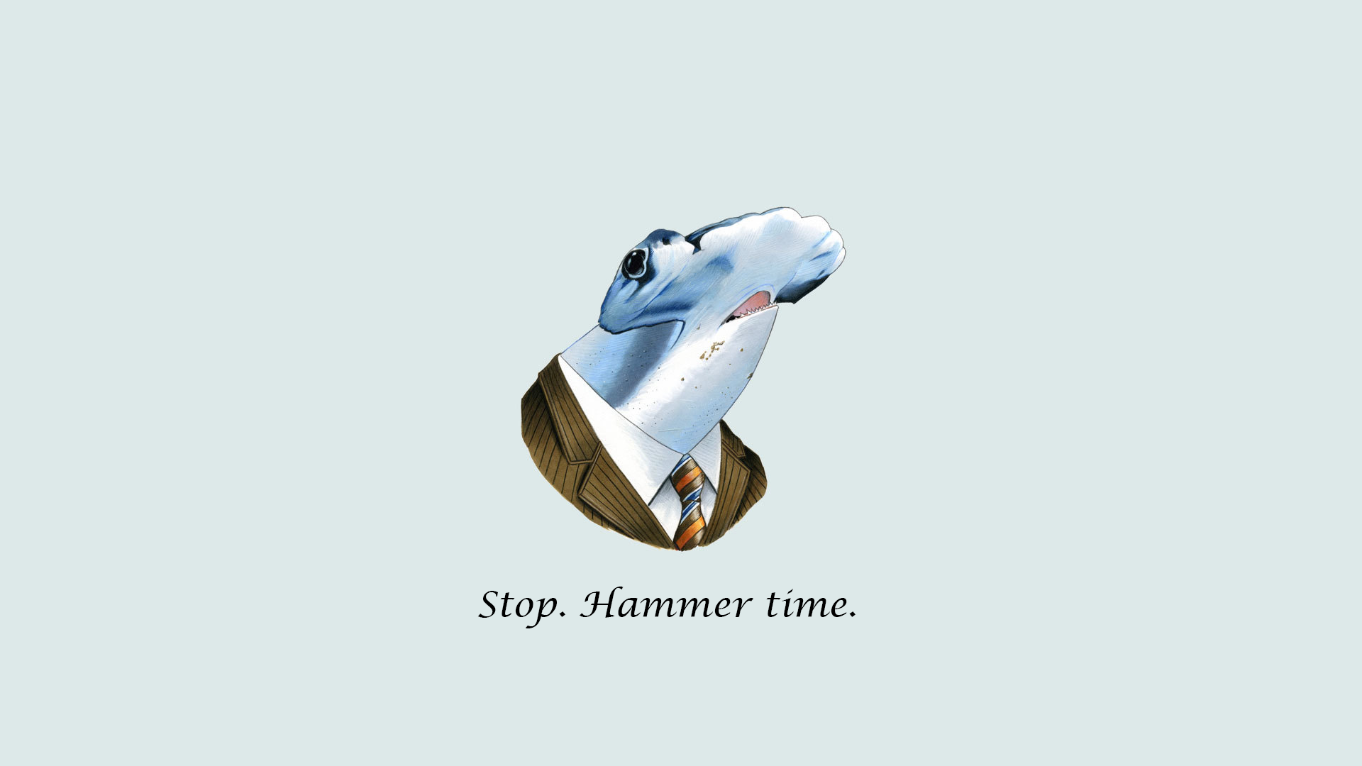 General 1920x1080 shark minimalism text humor puns fish animals simple background typography