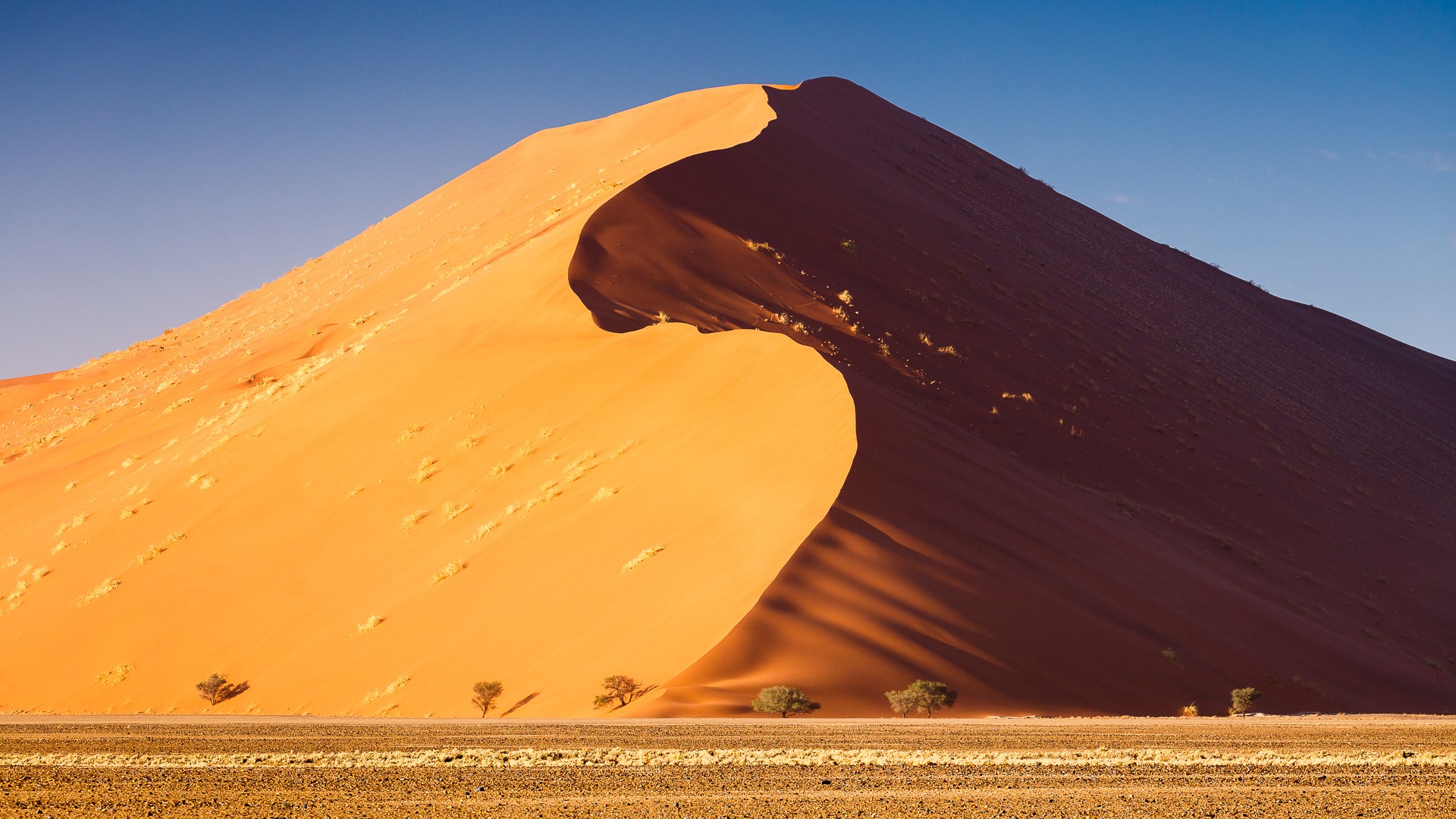 General 1920x1080 landscape desert sand dunes yellow sunlight clear sky nature