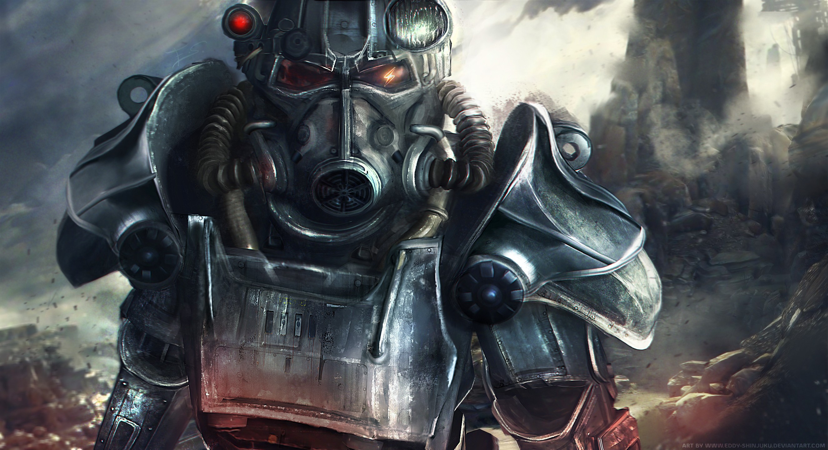 General 2650x1440 Fallout 4 video games artwork Fallout Bethesda Softworks Brotherhood of Steel nuclear apocalyptic power armor PC gaming DeviantArt video game art