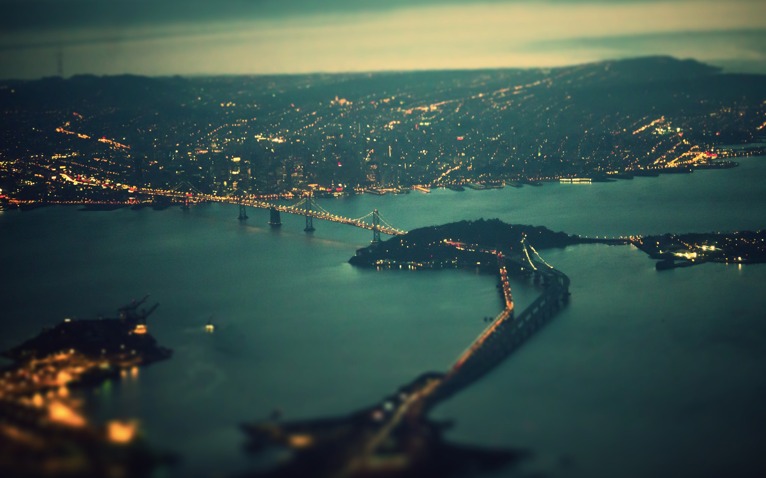 General 2560x1600 bridge landscape San Francisco USA city lights cityscape
