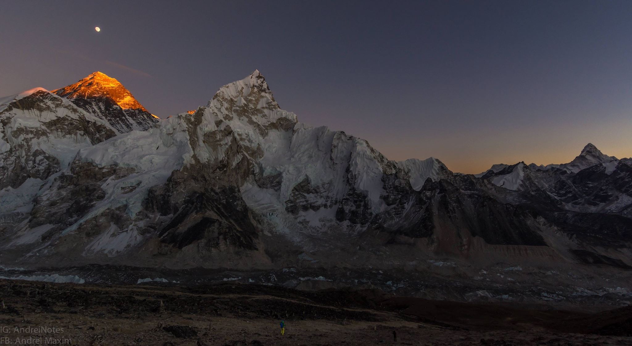 General 2048x1121 Mount Everest sky stars nature landscape