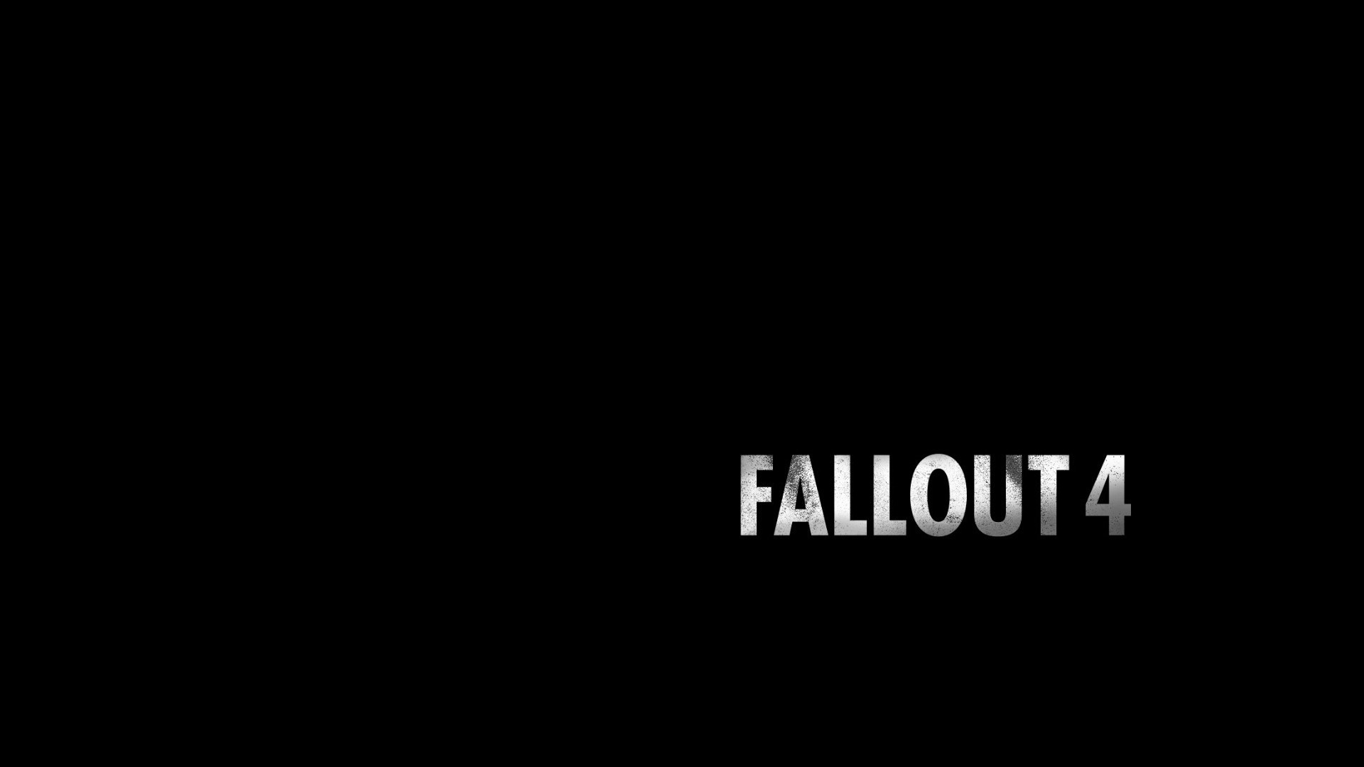 General 1920x1080 Fallout 4 video games simple background monochrome PC gaming black background minimalism