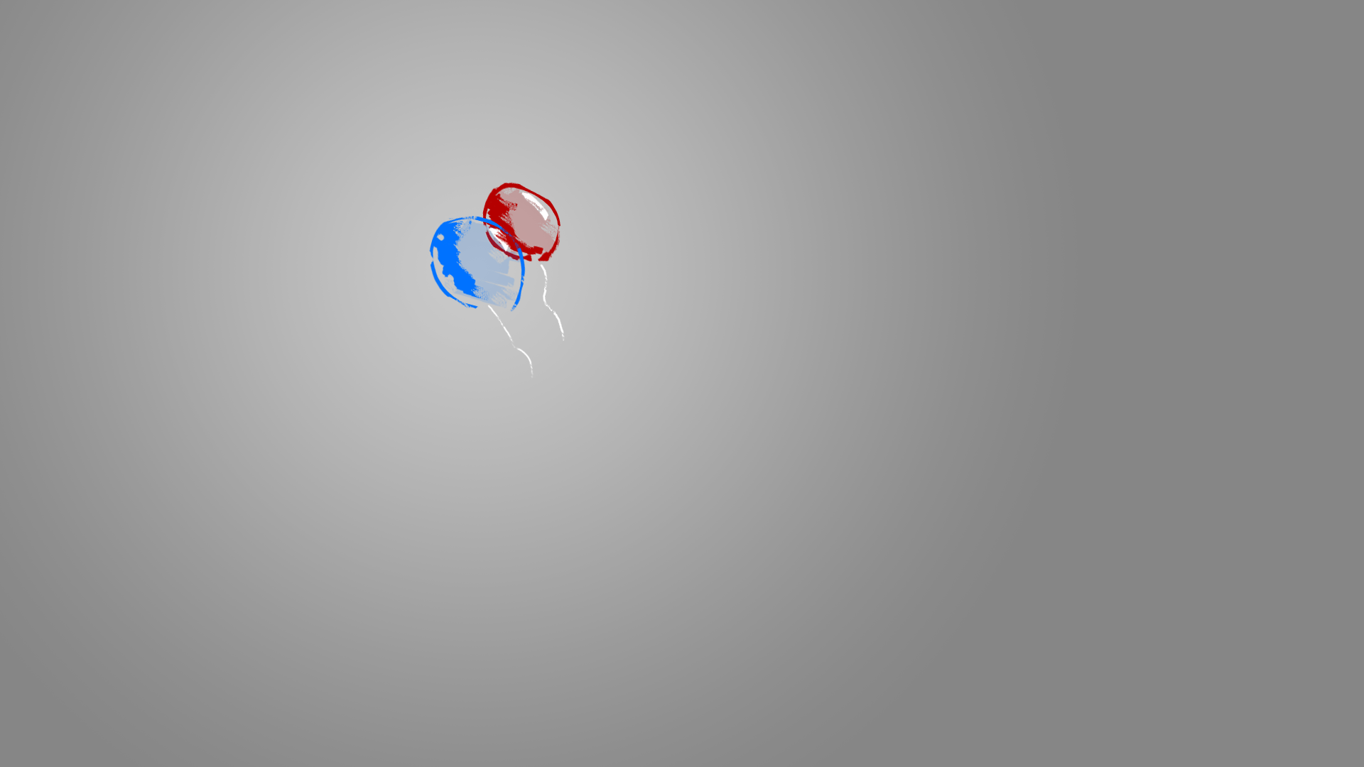 General 1920x1080 balloon red blue gray minimalism simple background gray background