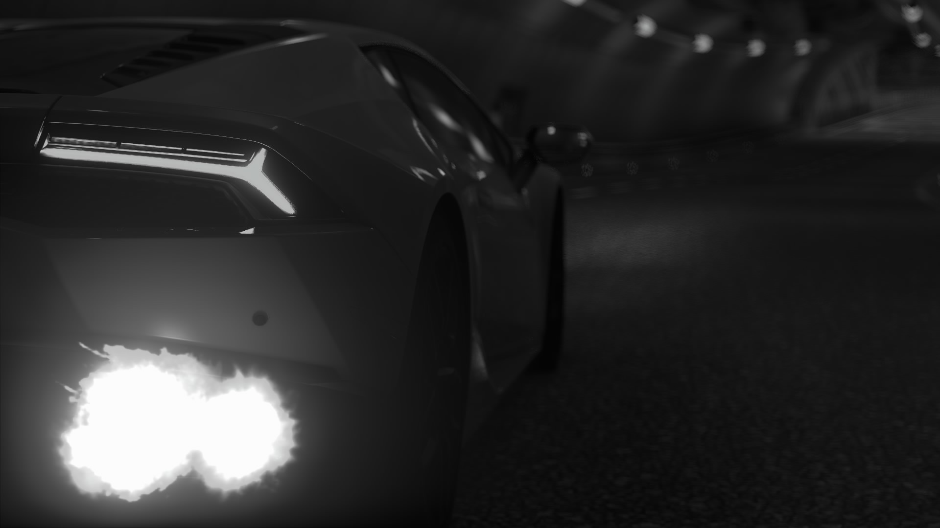 General 1920x1080 Driveclub Lamborghini car supercars vehicle video games screen shot monochrome