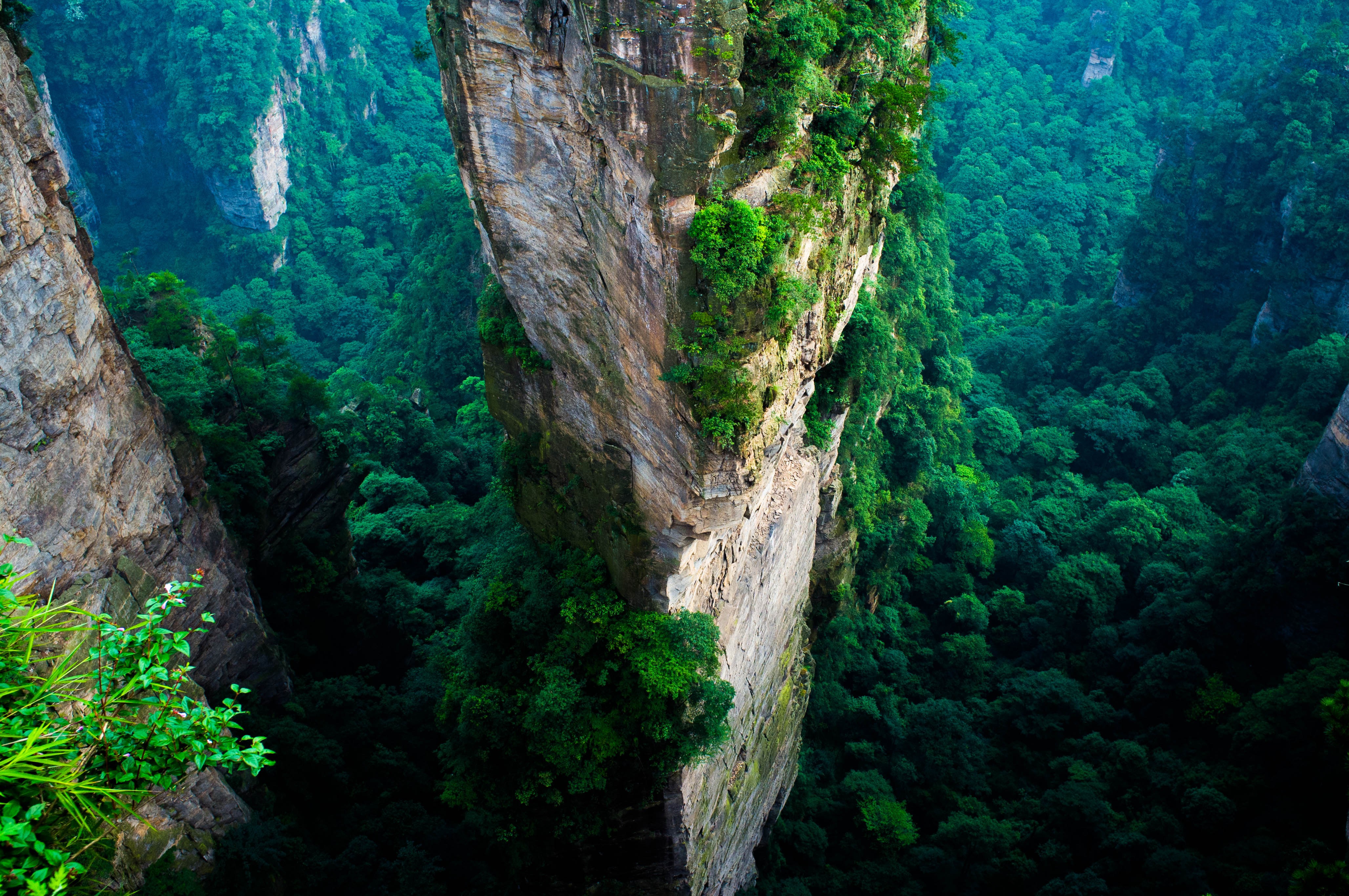 General 4112x2731 forest China cliff mountains green summer national park nature landscape aerial view Asia Zhangjiajie National Park 