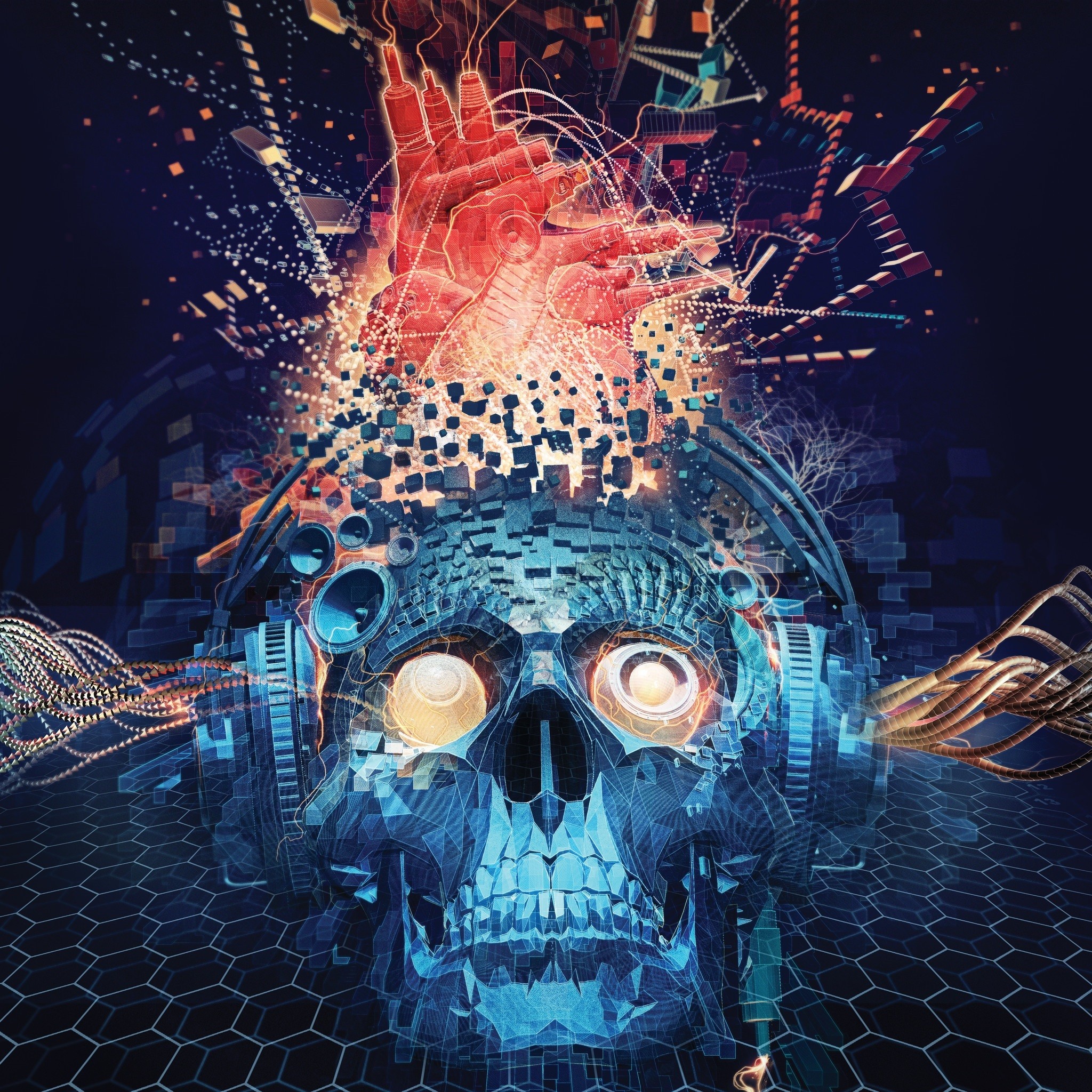 General 2048x2048 skull surreal eyes digital art artwork Papa Roach