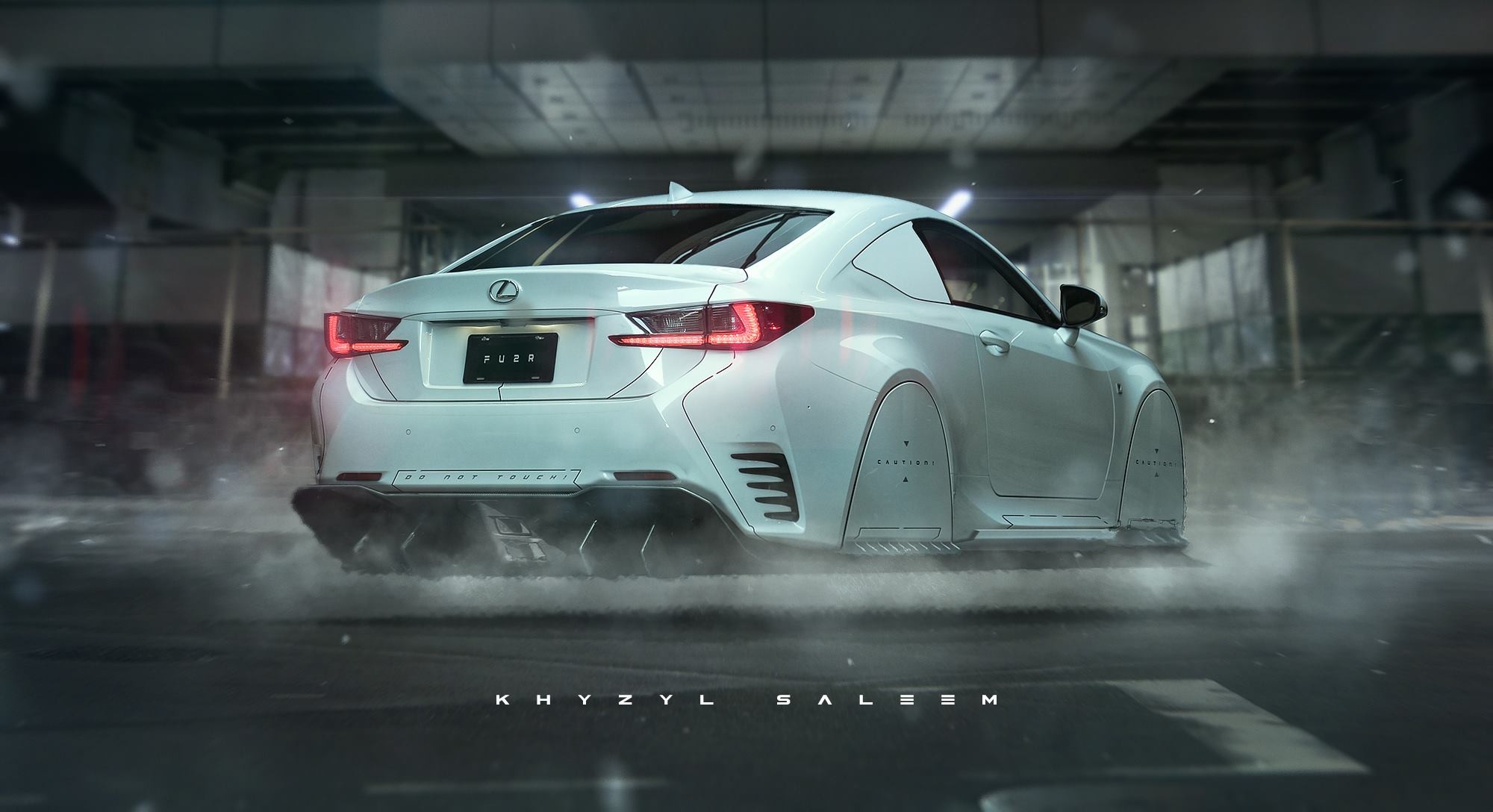 General 2000x1088 Lexus car concept art vehicle Khyzyl Saleem digital art white cars CGI