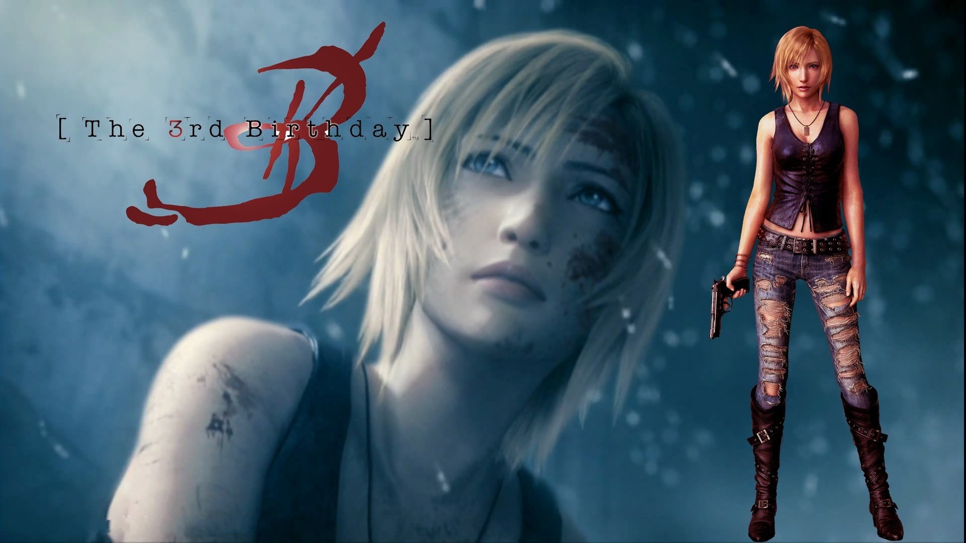 General 1920x1080 The 3rd Birthday Aya Brea anime girls video games Video Game Heroes gun Parasite Eve video game art video game girls girls with guns standing necklace weapon torn clothes blonde