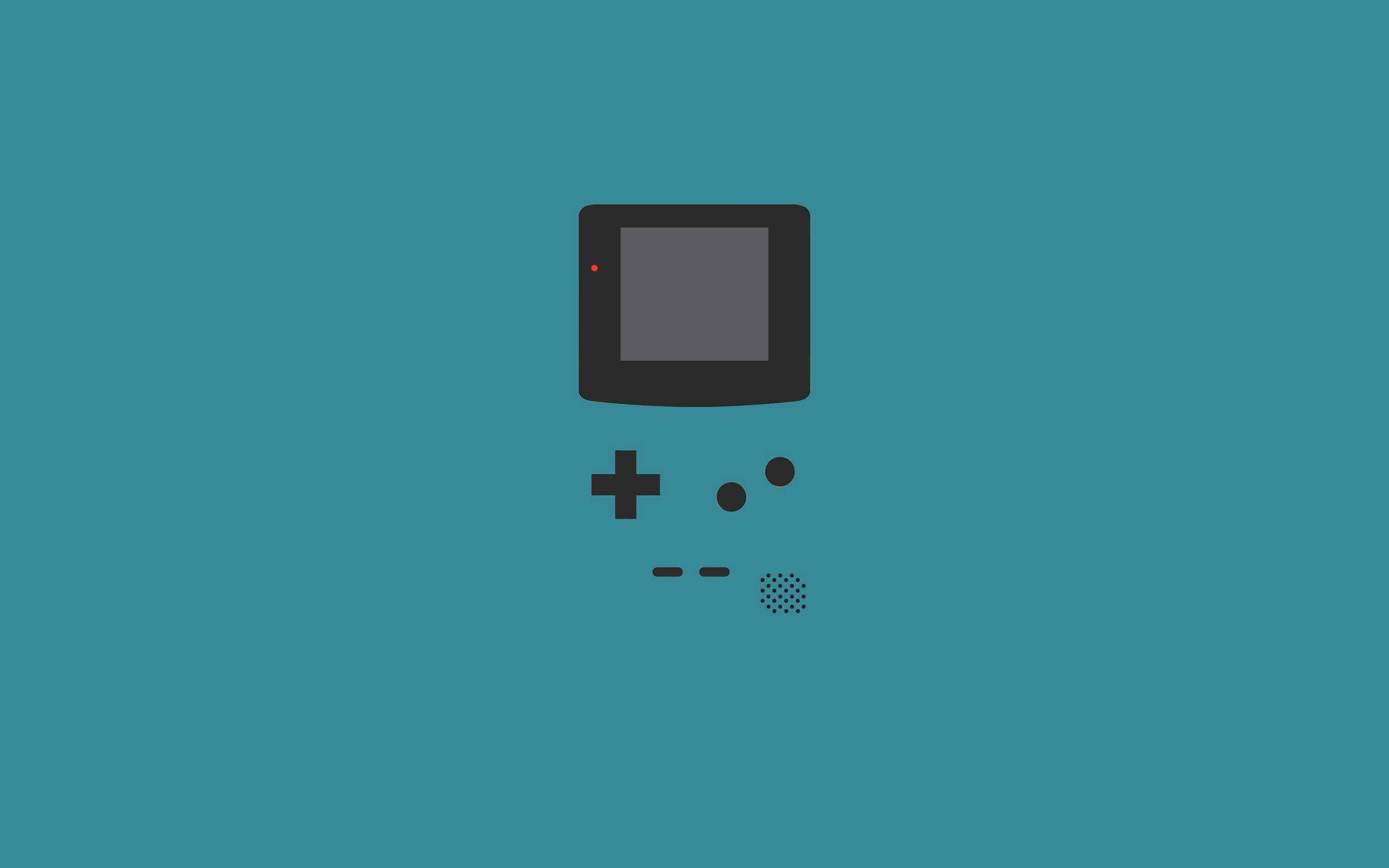 General 2560x1600 minimalism video games video game art simple background cyan background GameBoy Color Nintendo Game Boy