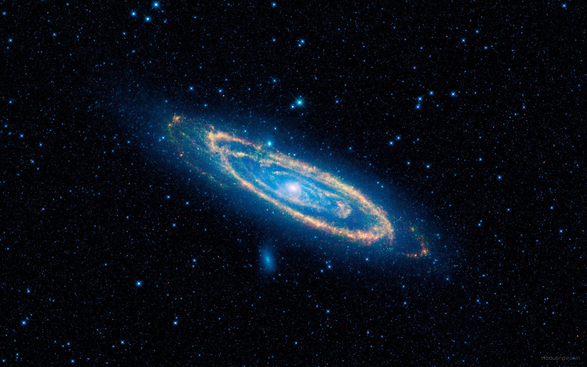 General 1920x1200 space stars galaxy digital art space art Messier 31