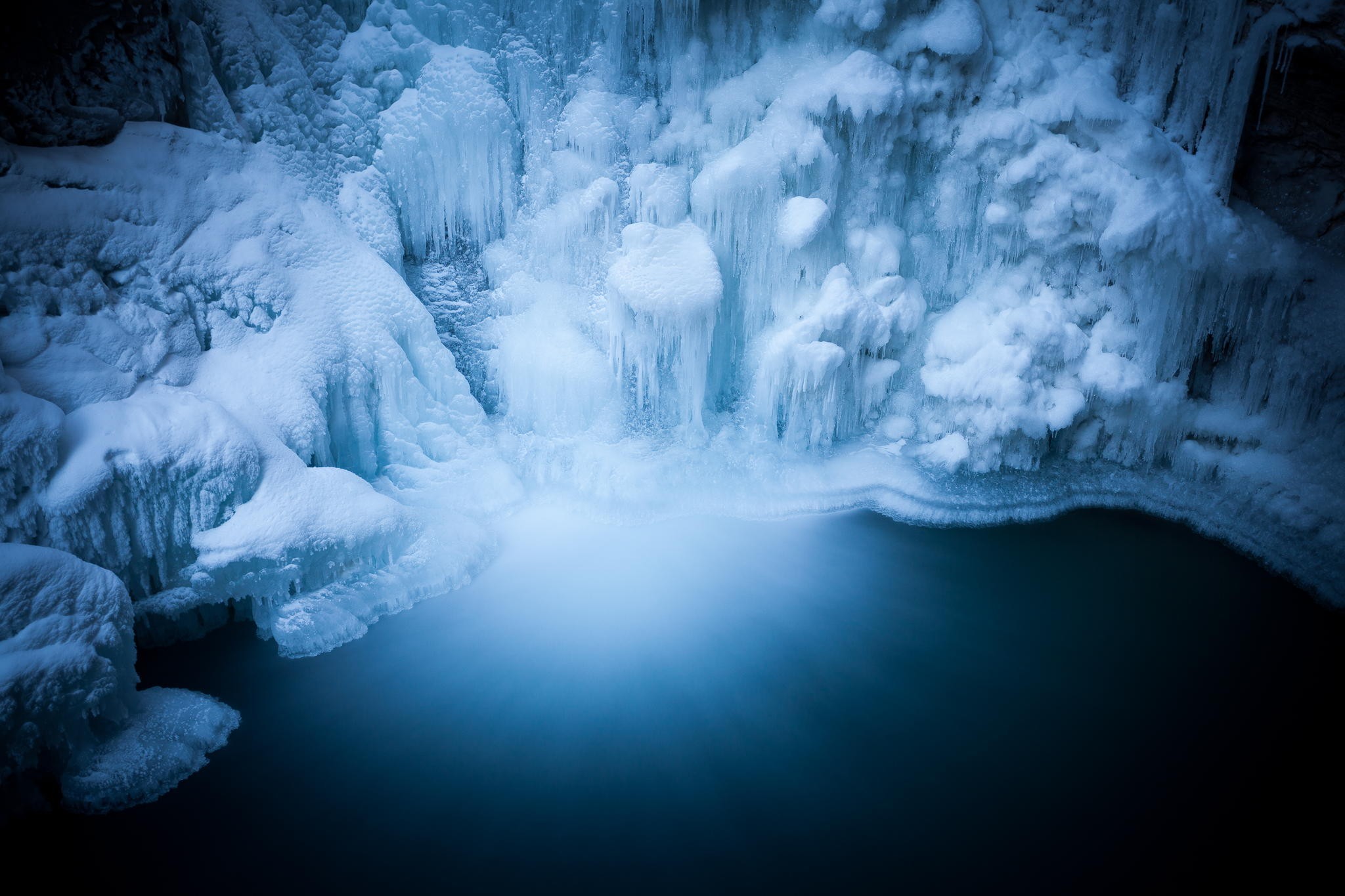 General 2048x1365 nature winter snow ice water waterfall long exposure frost
