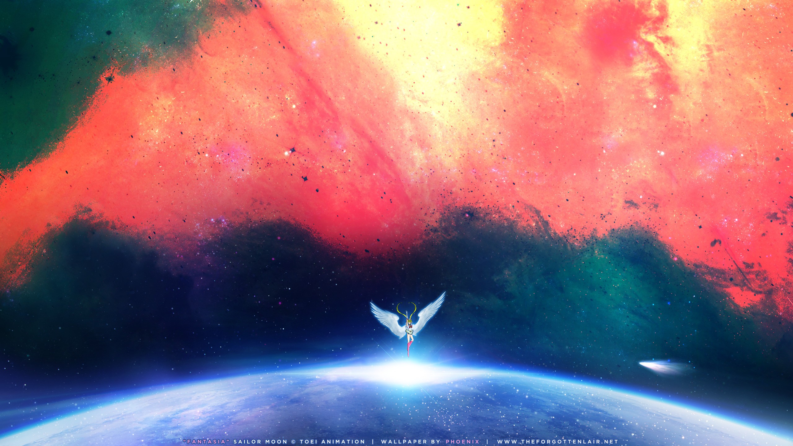 Anime 2560x1440 artwork colorful space space art fantasy art