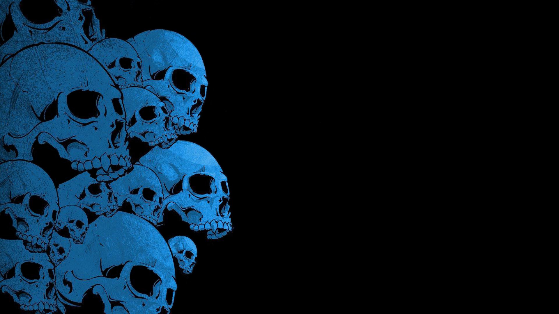 General 1920x1080 skull simple background bones black background artwork