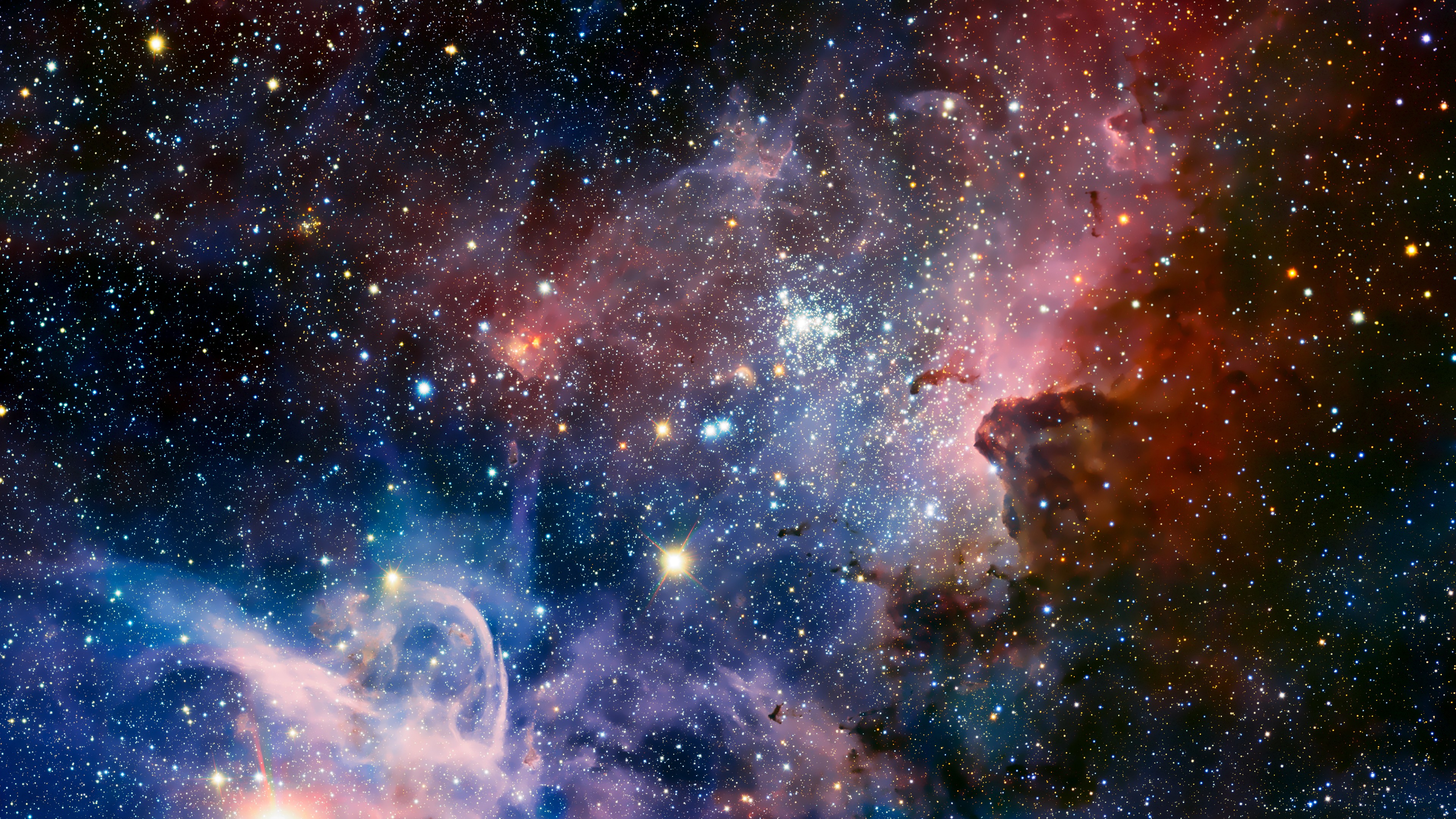General 3840x2160 space stars Carina Nebula nebula digital art space art ALMA Observatory