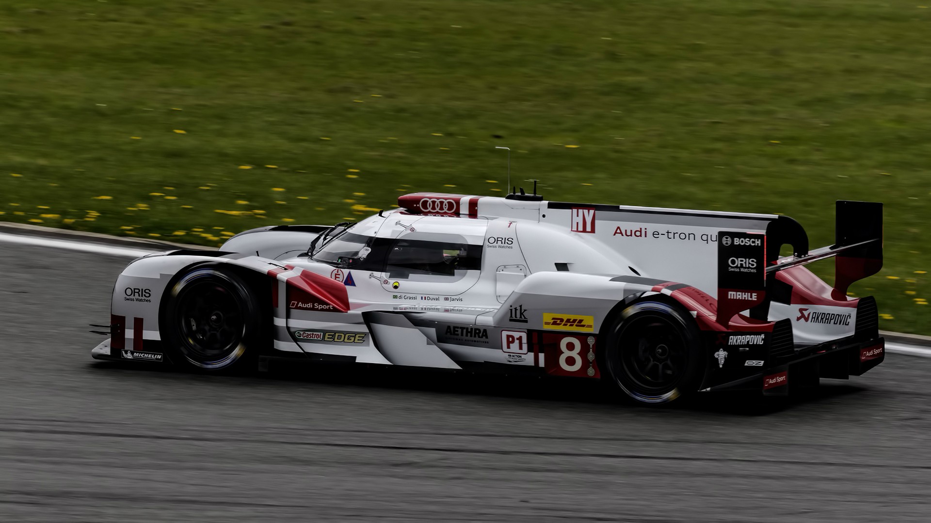 General 1920x1080 Audi R18 racing Audi race cars vehicle car white cars motorsport livery Volkswagen Group