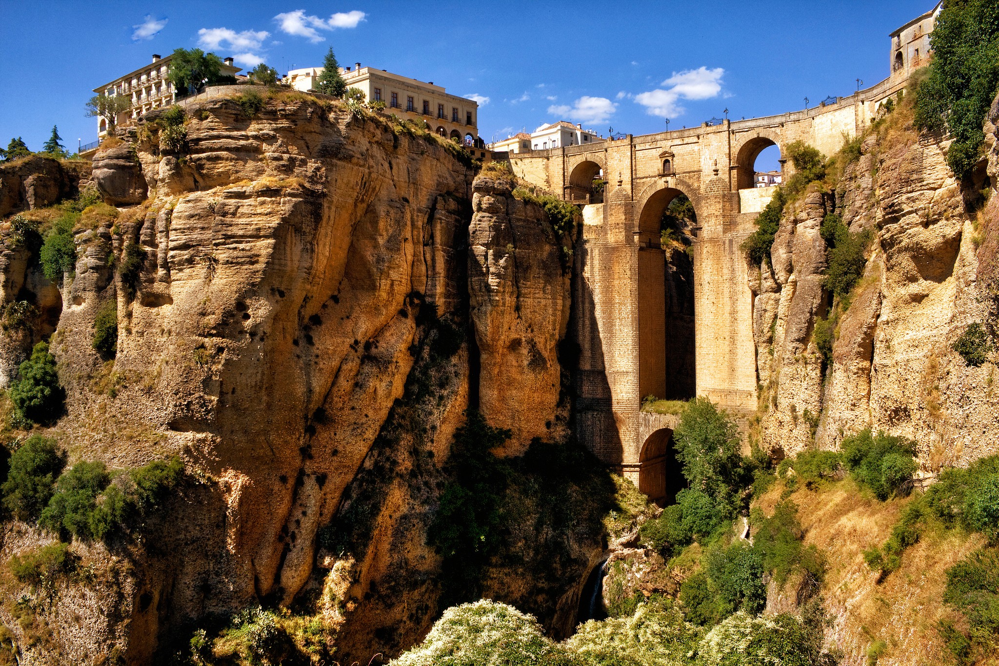 General 2048x1365 bridge Spain Malaga Ronda rocks Tajo de Ronda Andalusia architecture