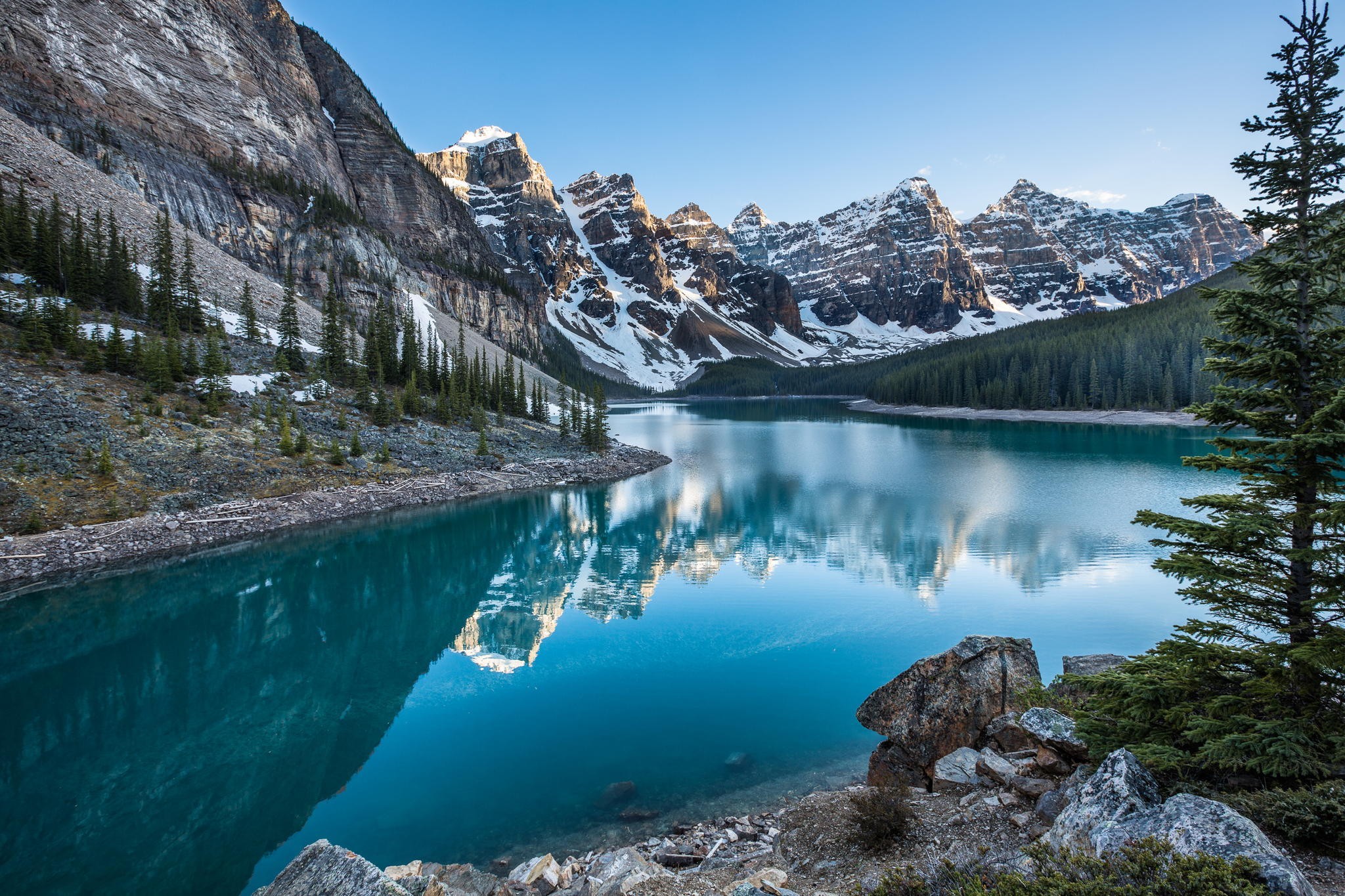 General 2048x1365 nature landscape Banff National Park lake mountains forest Canada Moraine Lake