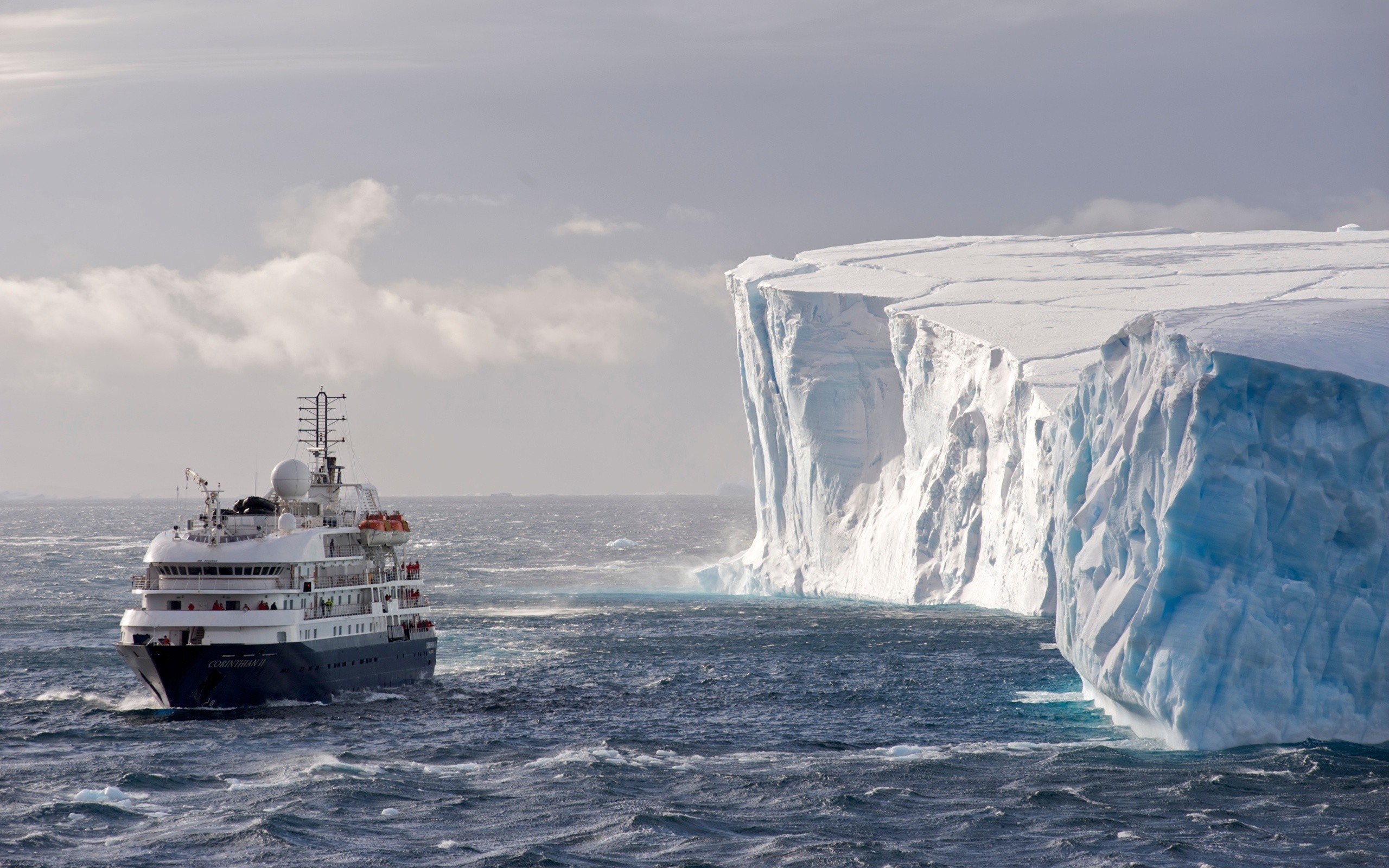 General 2560x1600 Arctic iceberg ship nature vehicle