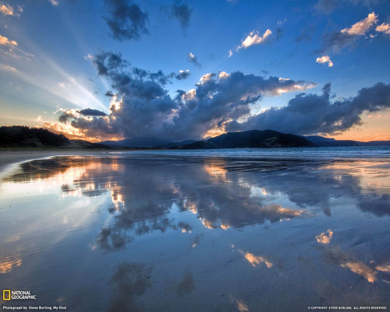 General 1280x1024 National Geographic nature sky reflection clouds coast outdoors