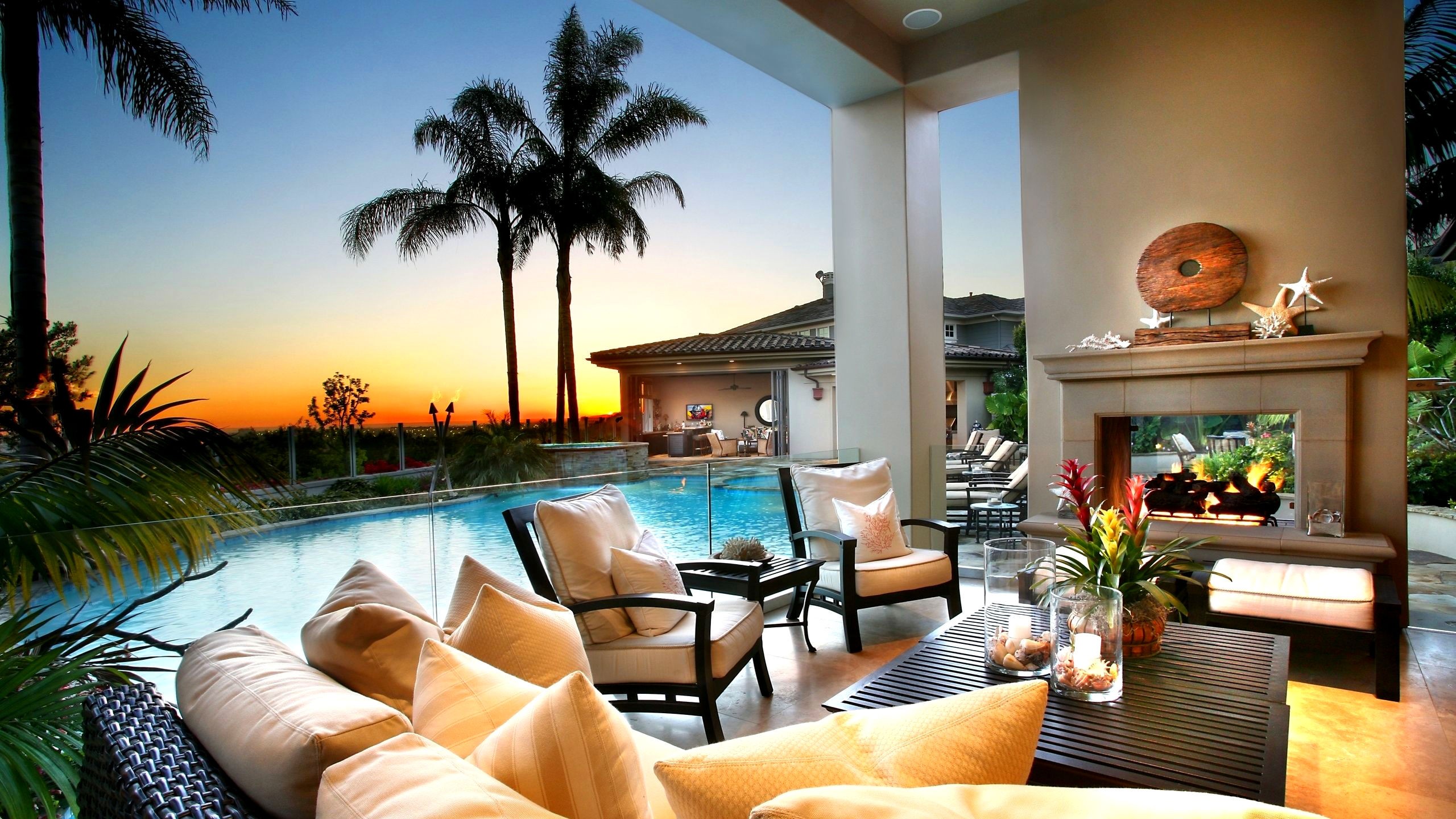 General 2560x1440 hotel swimming pool luxury sunset