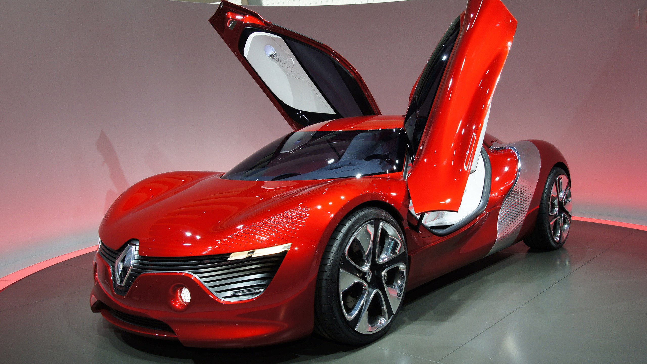 General 2560x1440 red cars vehicle car Renault Renault DeZir French Cars concept cars