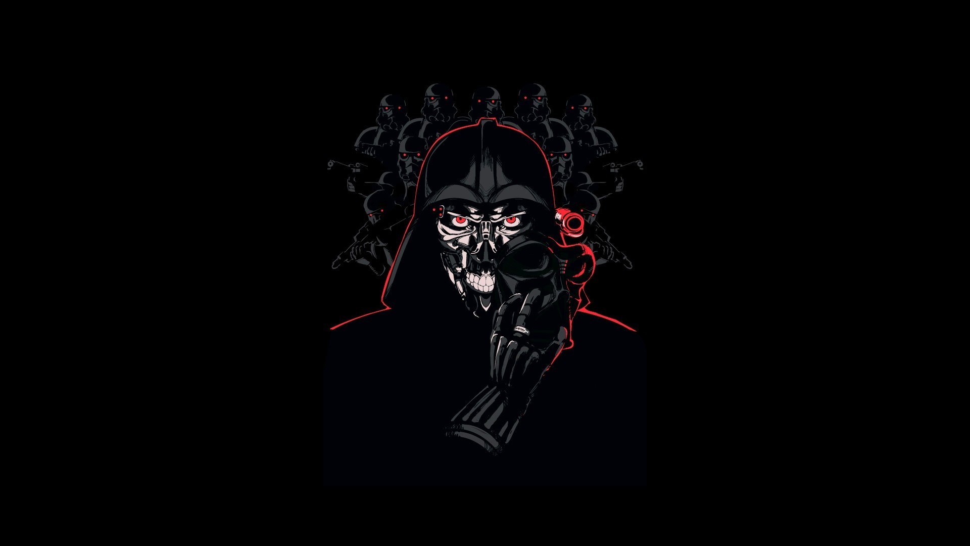 General 1920x1080 Star Wars Darth Vader Sith minimalism artwork Star Wars Villains villains science fiction