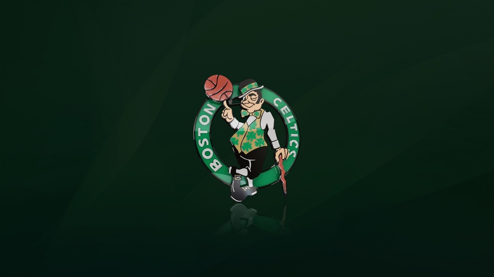 General 1920x1080 basketball Boston Celtics NBA sport green background simple background