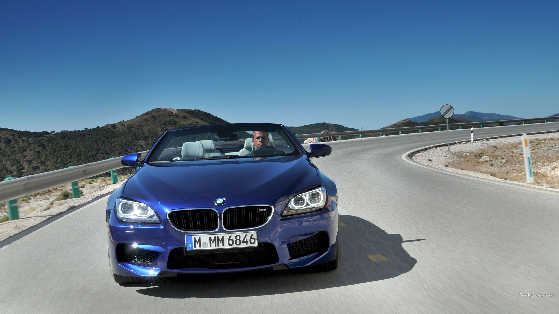 General 1920x1080 BMW M6 convertible car blue cars frontal view BMW F12/F13/F06 BMW 6 Series vehicle BMW