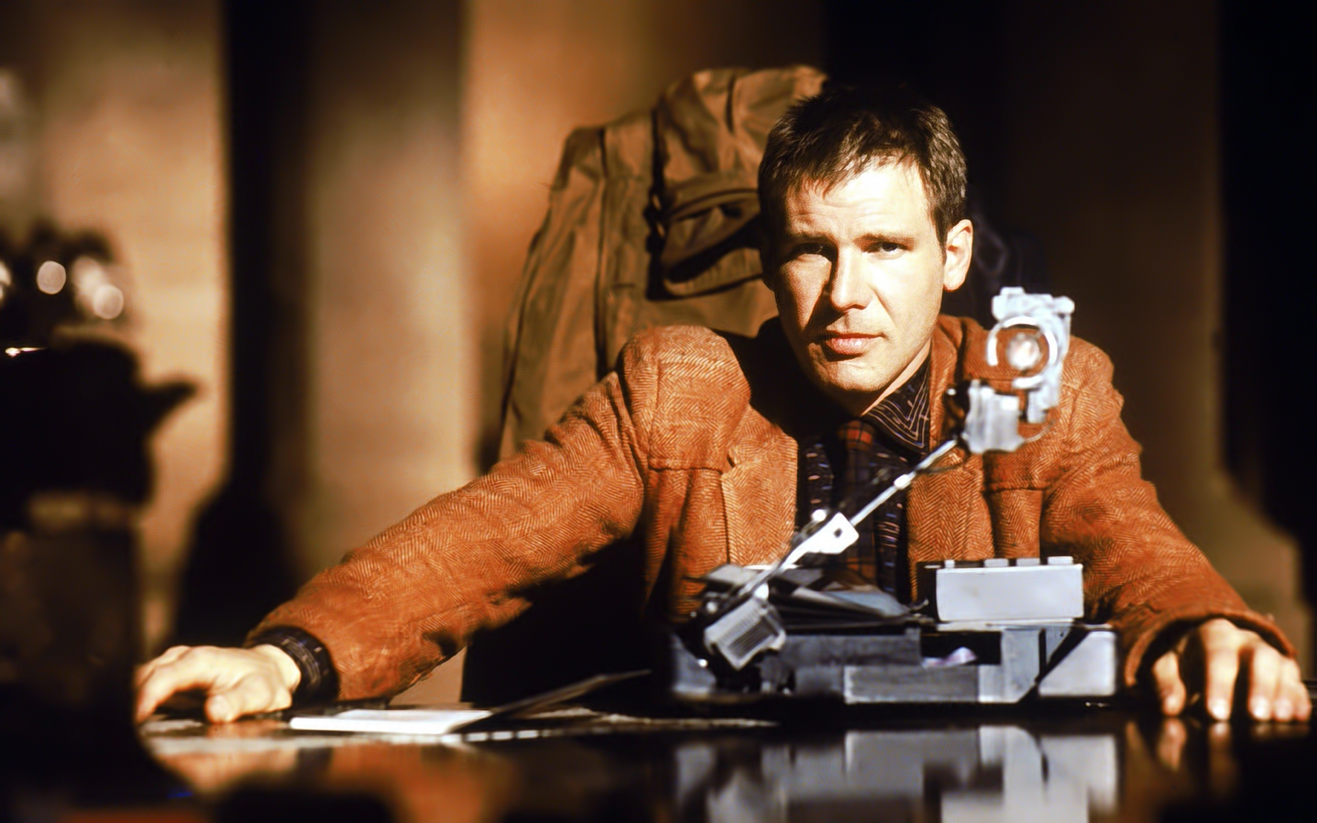 People 1920x1200 Blade Runner Harrison Ford Rick Deckard movies Science Fiction Men actor film stills science fiction men