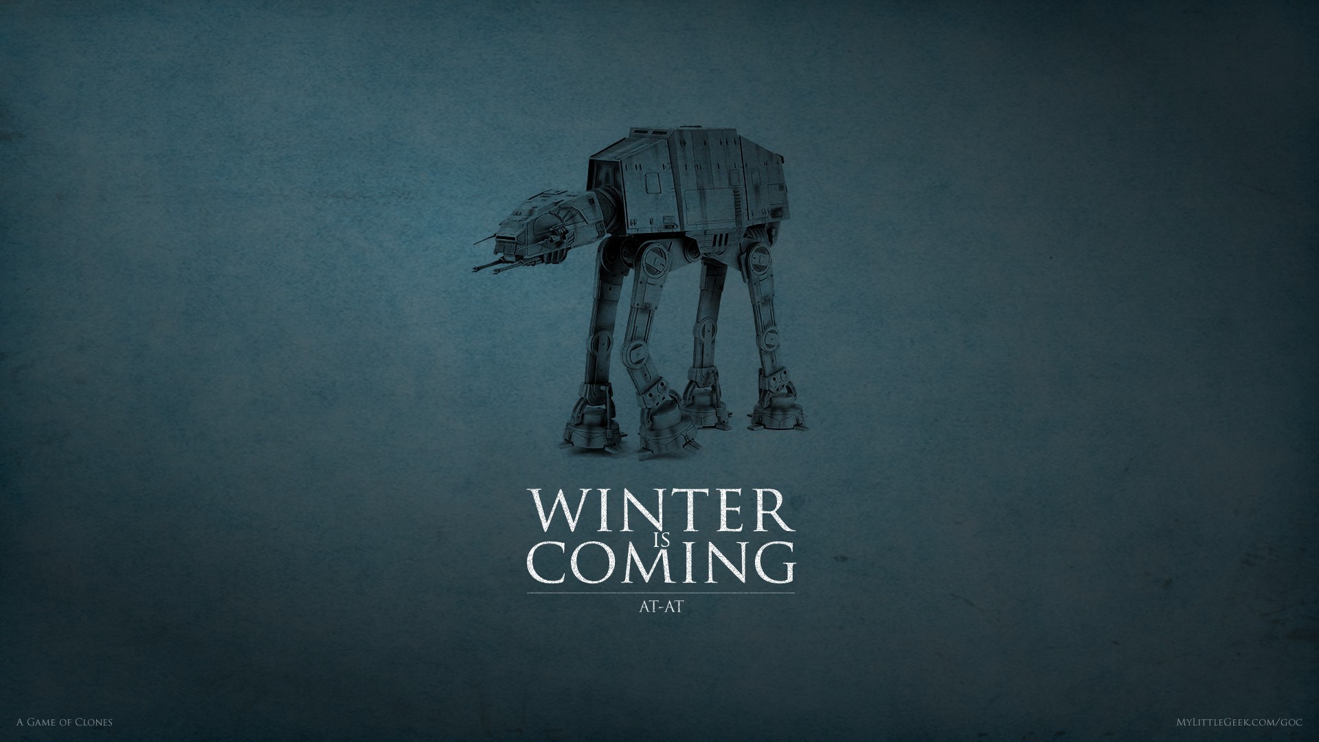 General 1920x1080 Game of Thrones House Stark Star Wars AT-AT crossover Winter Is Coming A Song of Ice and Fire text humor