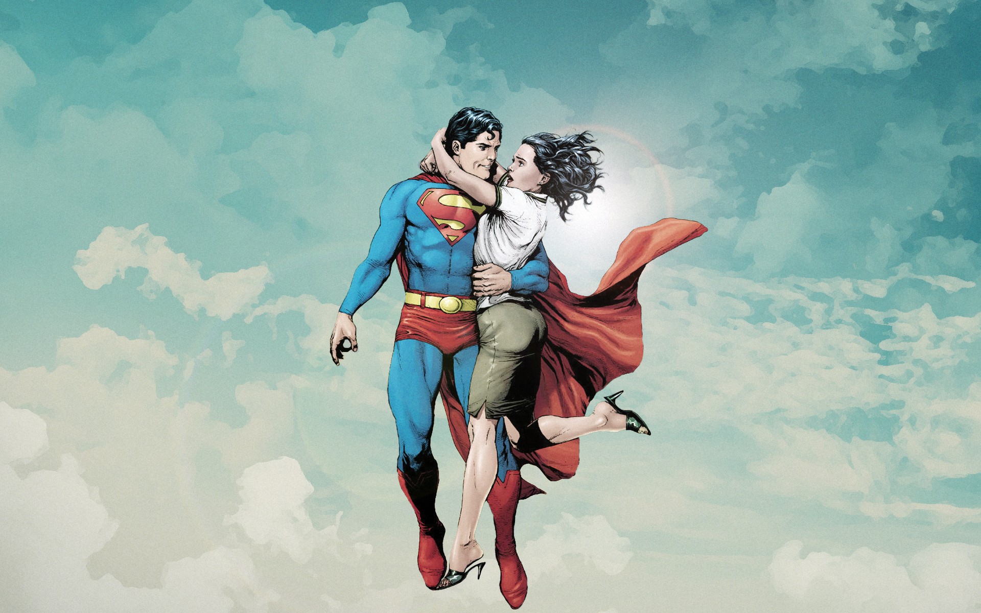 General 1920x1200 comic art Superman sky artwork superhero