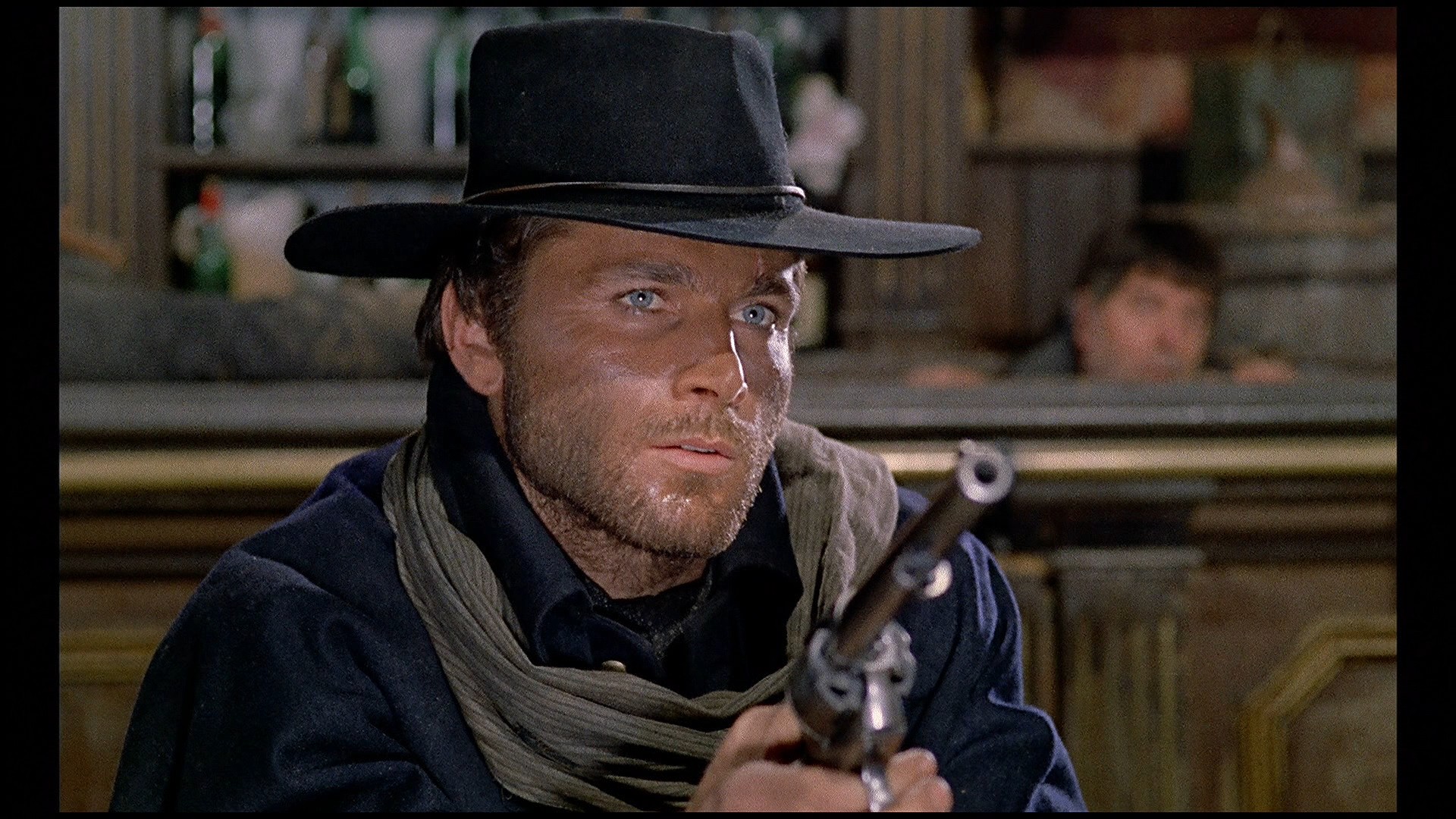 People 1920x1080 movies western Django Unchained film stills weapon revolver hat men