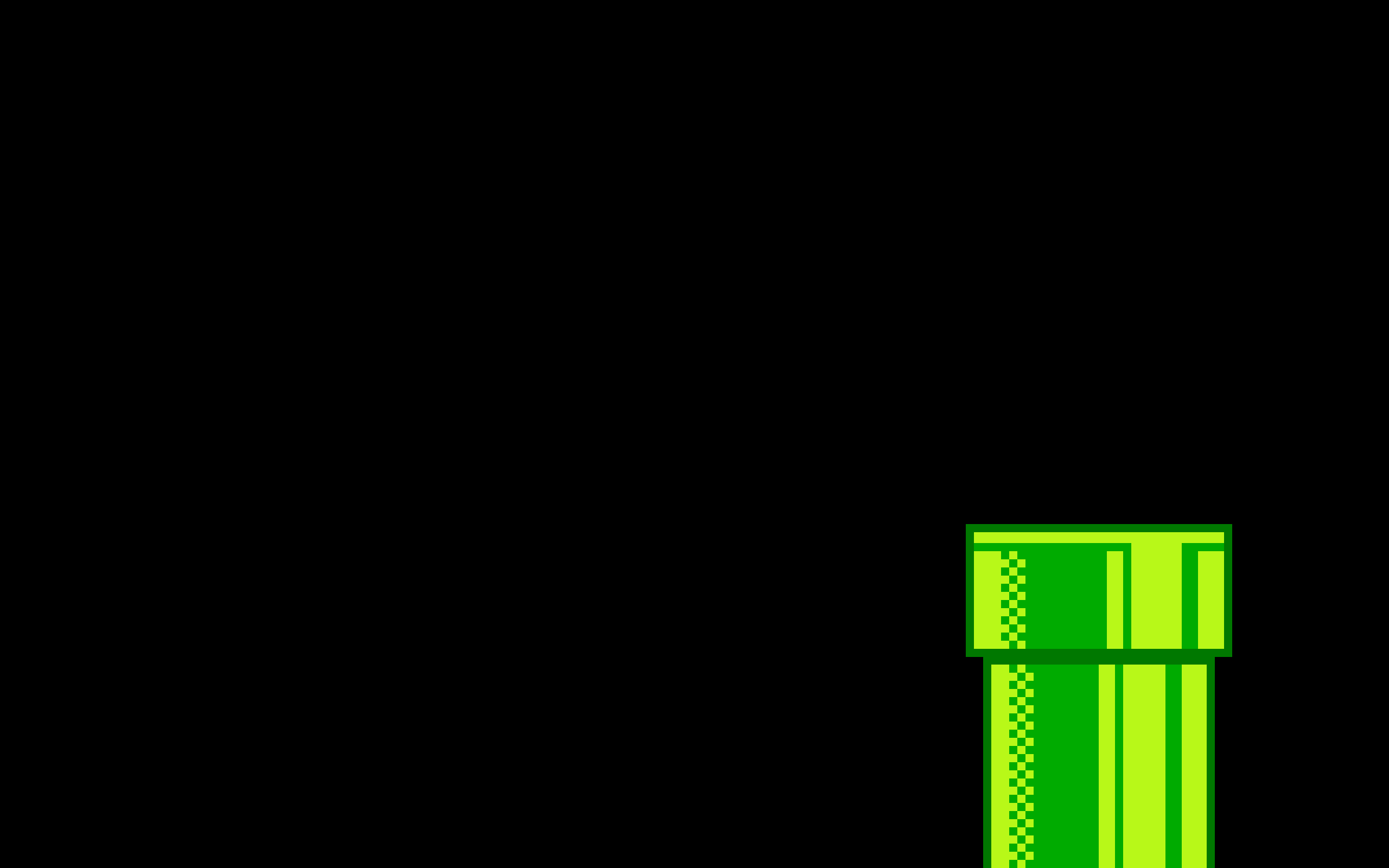 General 2560x1600 Super Mario video game art simple background green minimalism black background