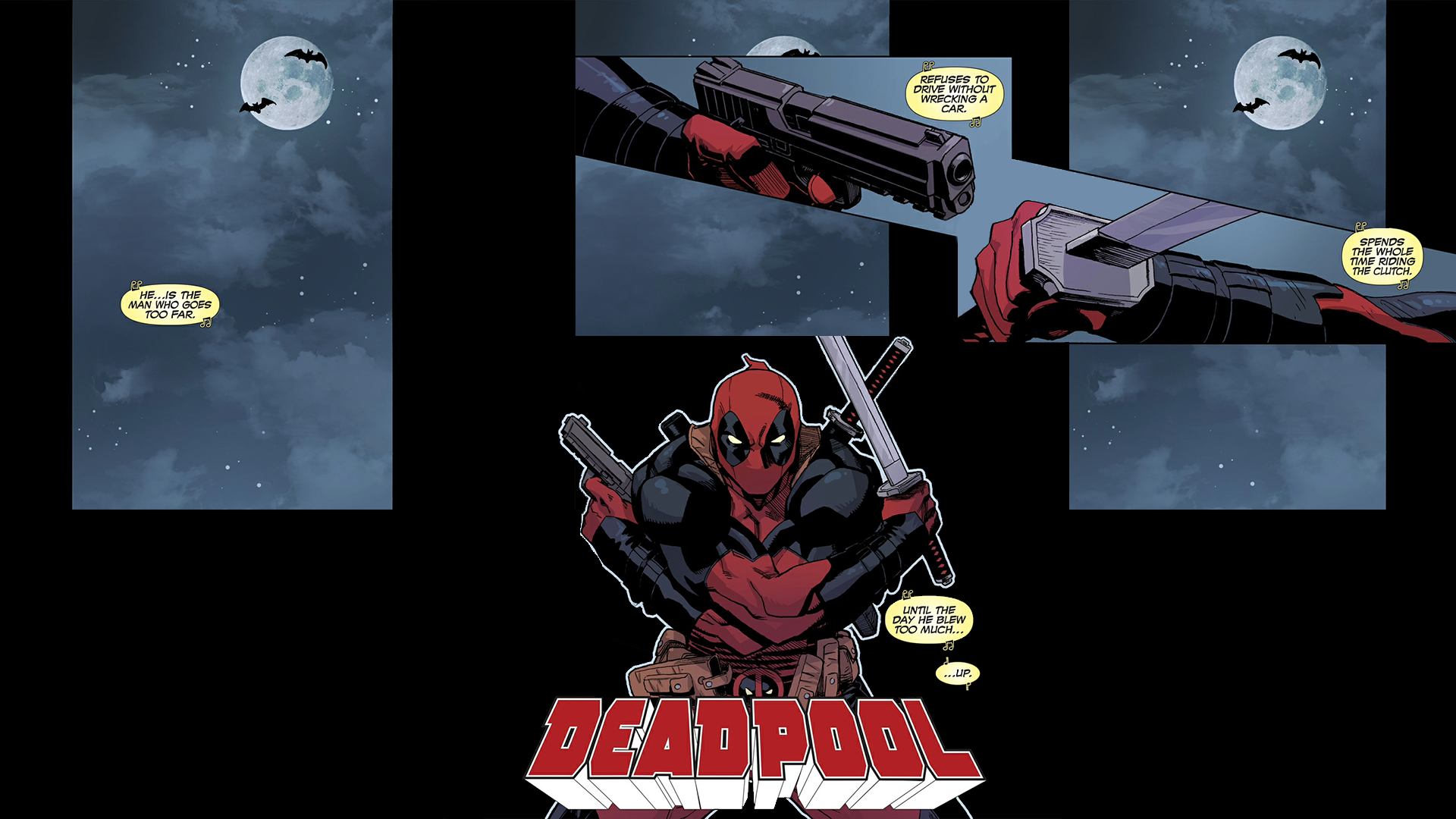 General 1920x1080 Deadpool comics comic art antiheroes gun Wade Wilson
