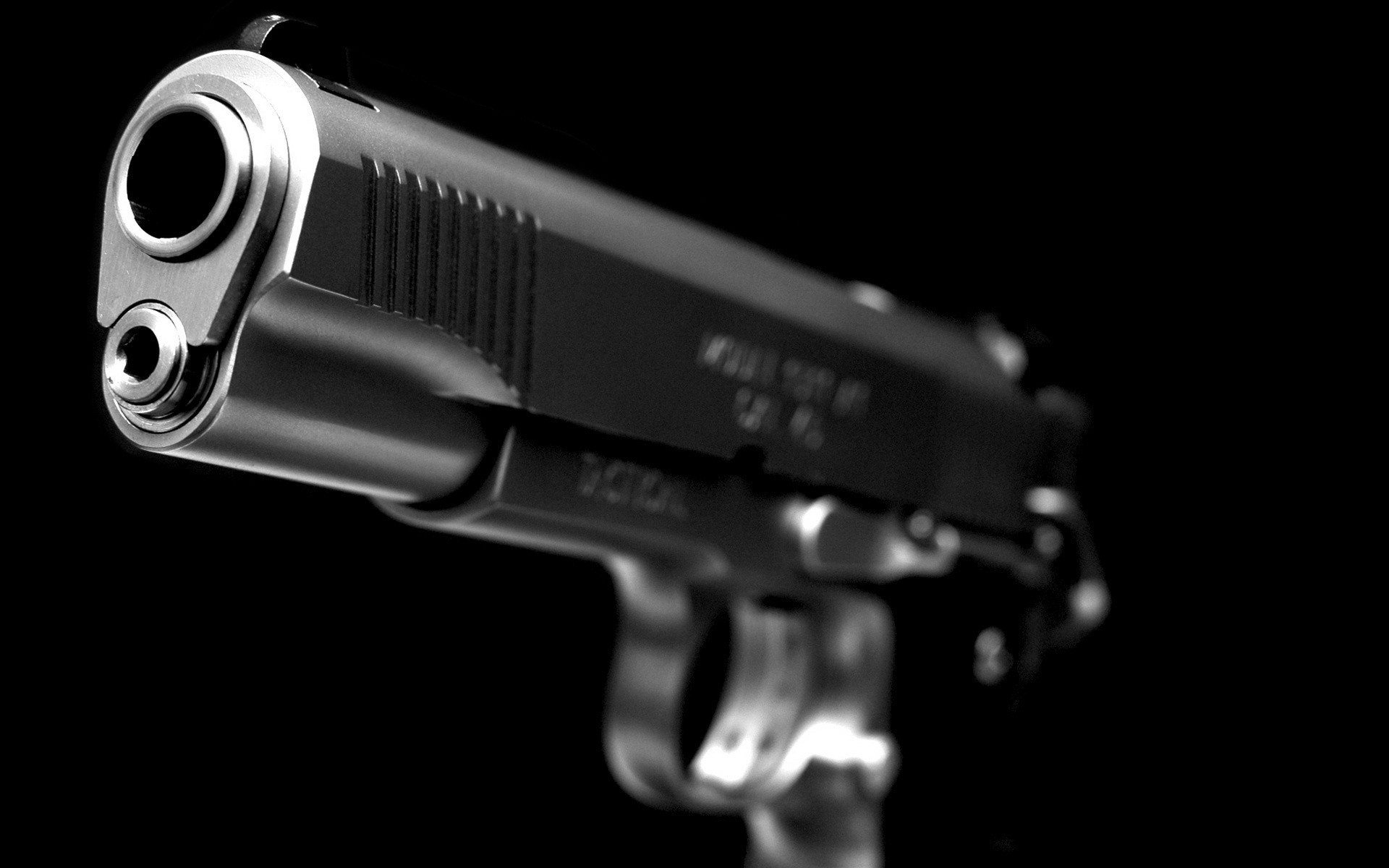 General 1920x1200 gun Colt 1911 pistol black background macro M1911 weapon closeup simple background American firearms