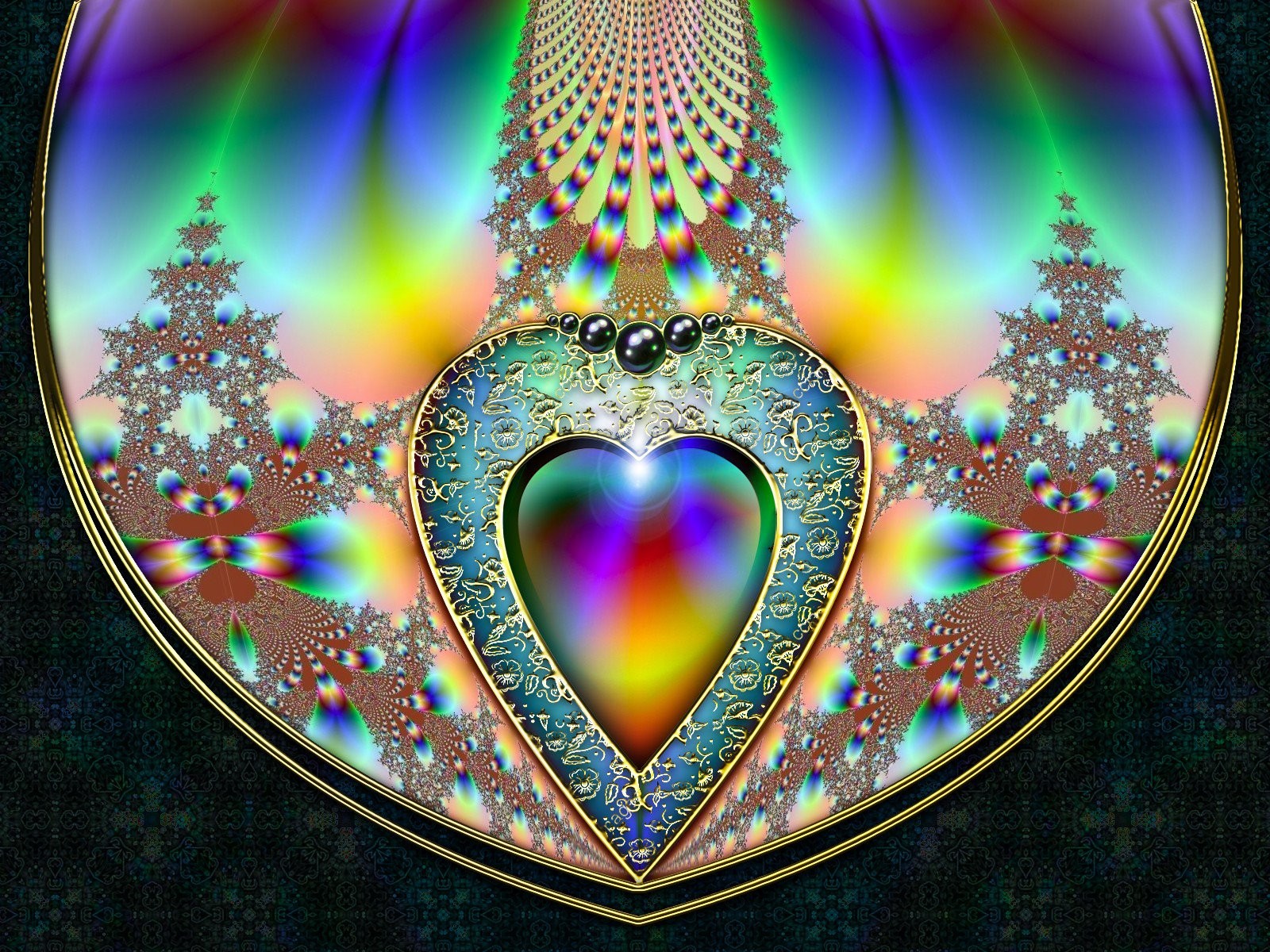 General 1600x1200 digital art colorful CGI heart (design)