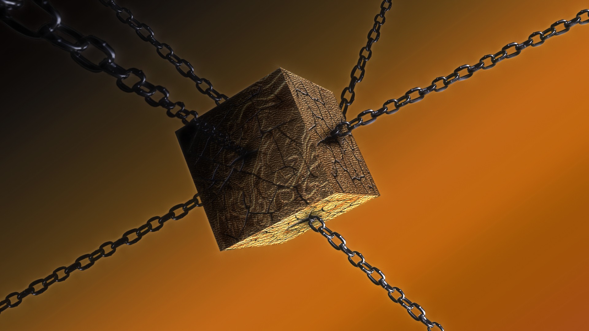 General 1920x1080 cube chains Hellraiser horror digital art movies CGI 3D Blocks