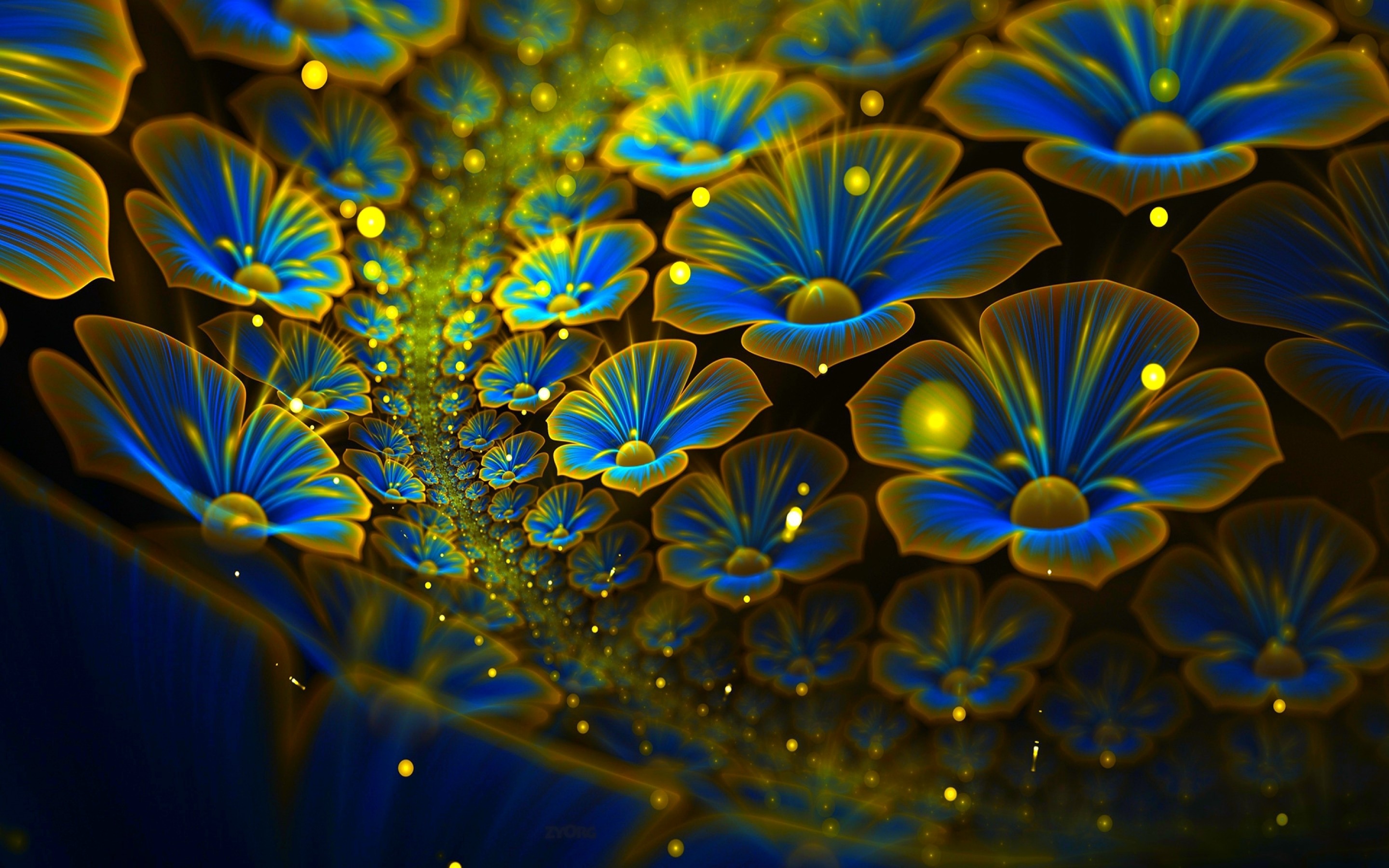 General 2880x1800 abstract fractal flowers fractal flowers plants digital art CGI