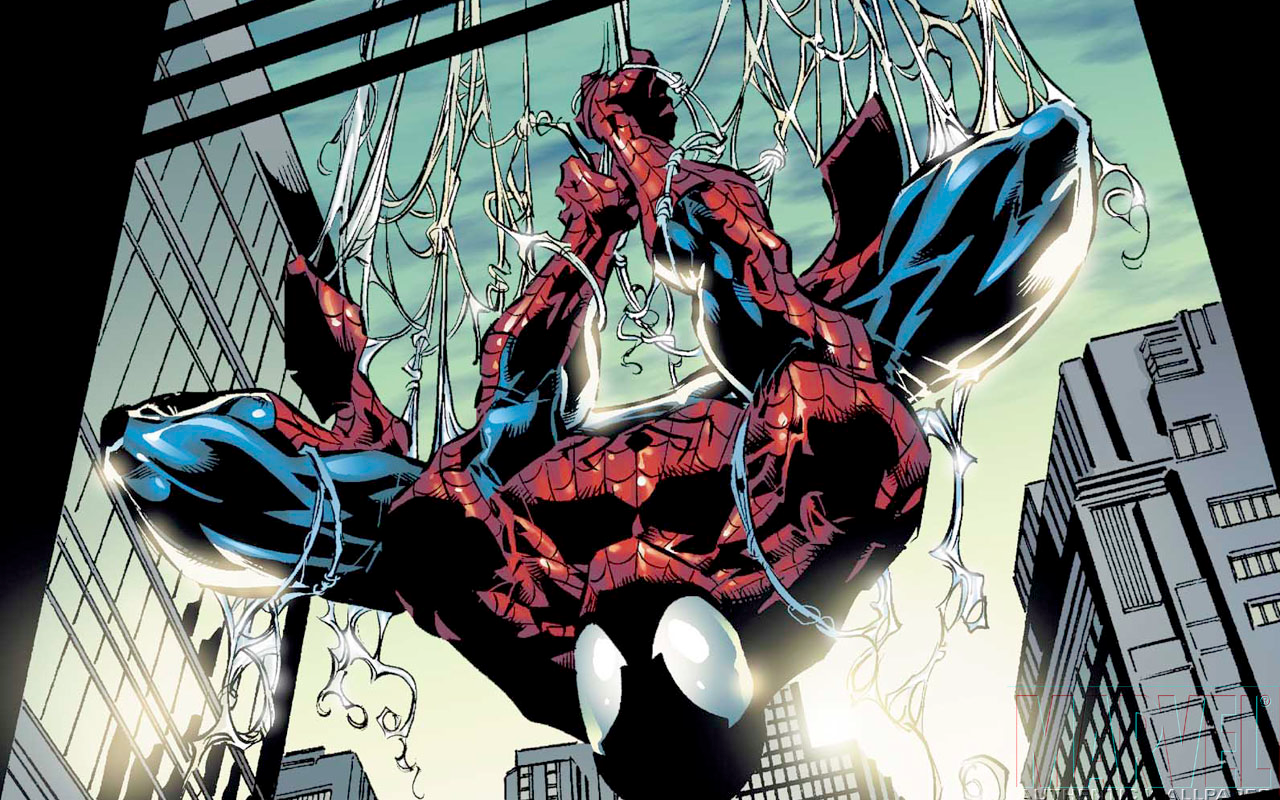 General 1280x800 Marvel Comics Spider-Man upside down comics comic art superhero digital art