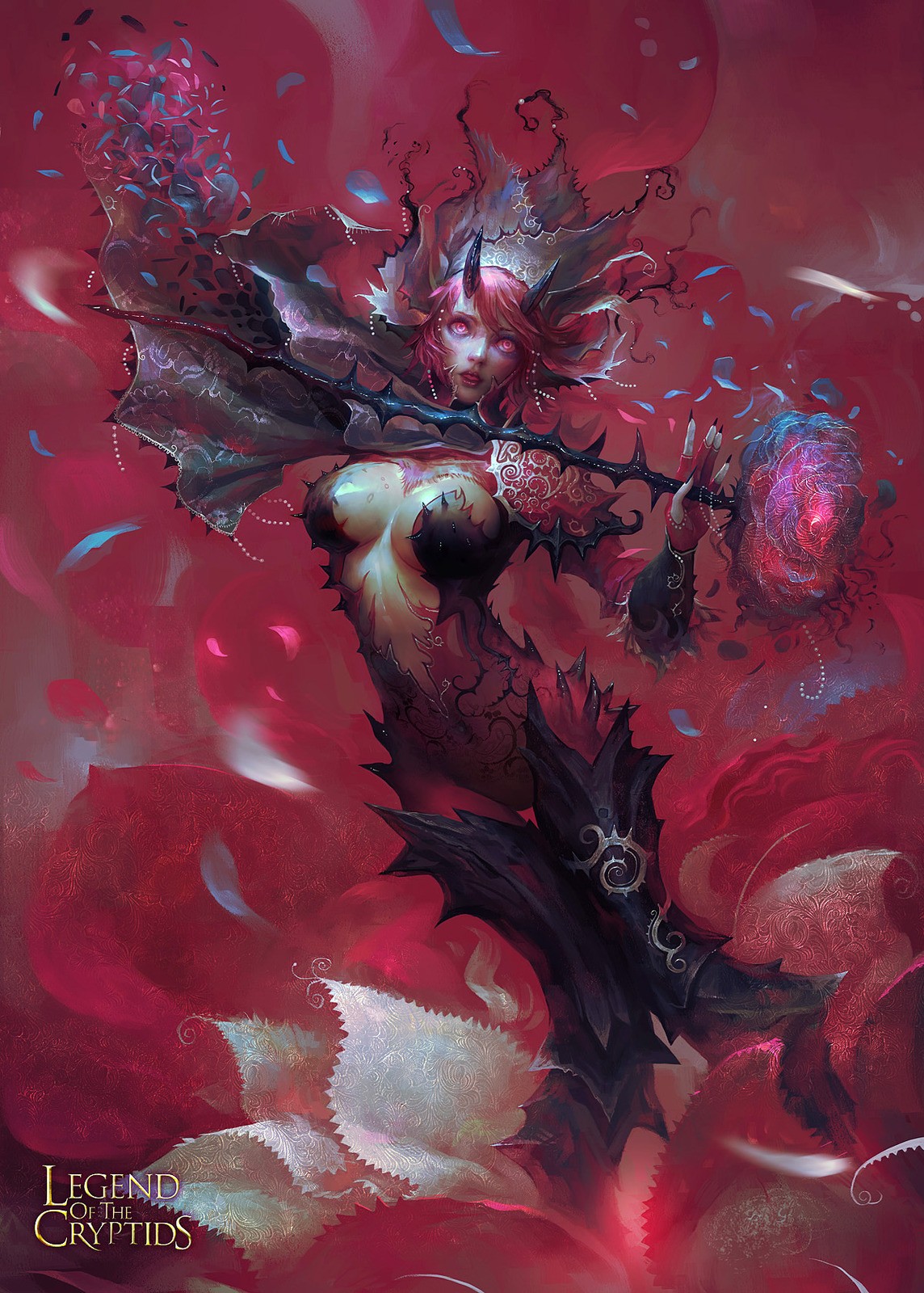 General 1144x1600 big boobs boobs fantasy girl fantasy art red background curvy redhead glowing eyes women