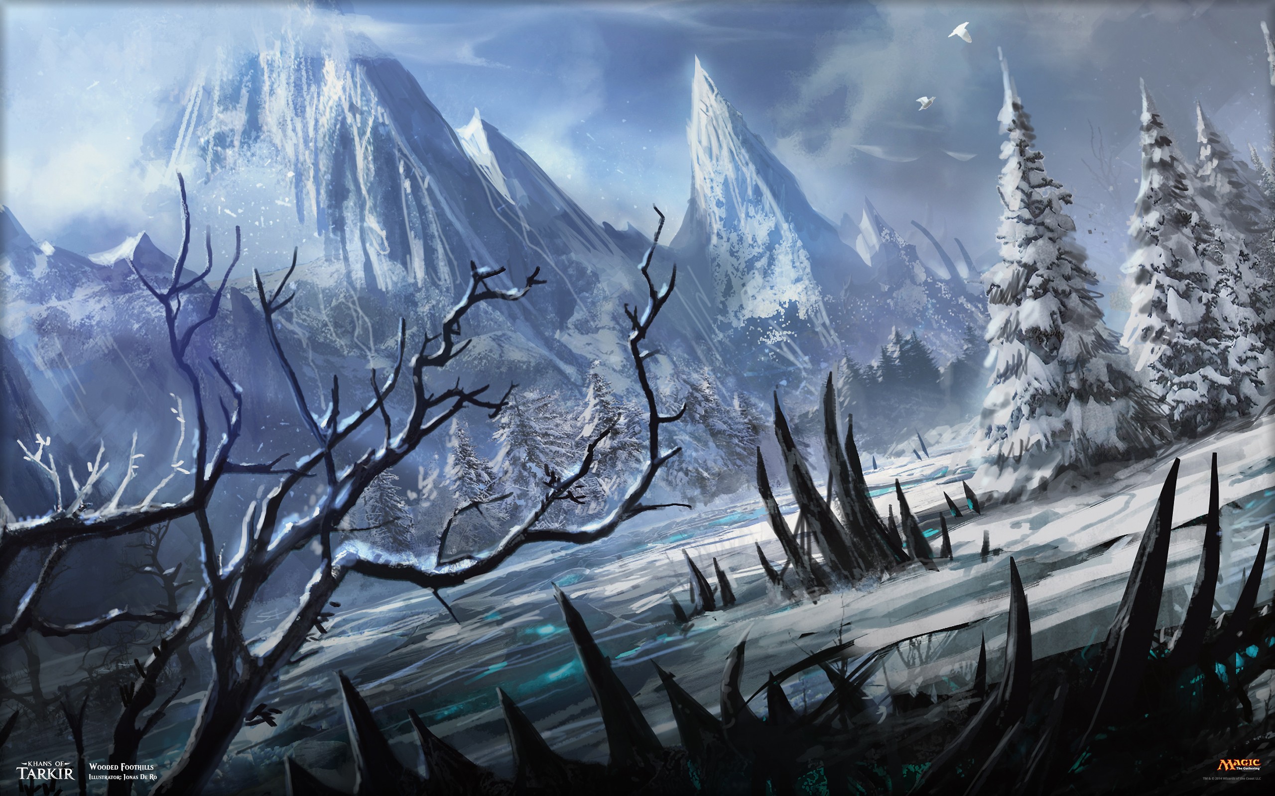 General 2560x1600 Magic: The Gathering magic winter snow landscape mountains digital art watermarked