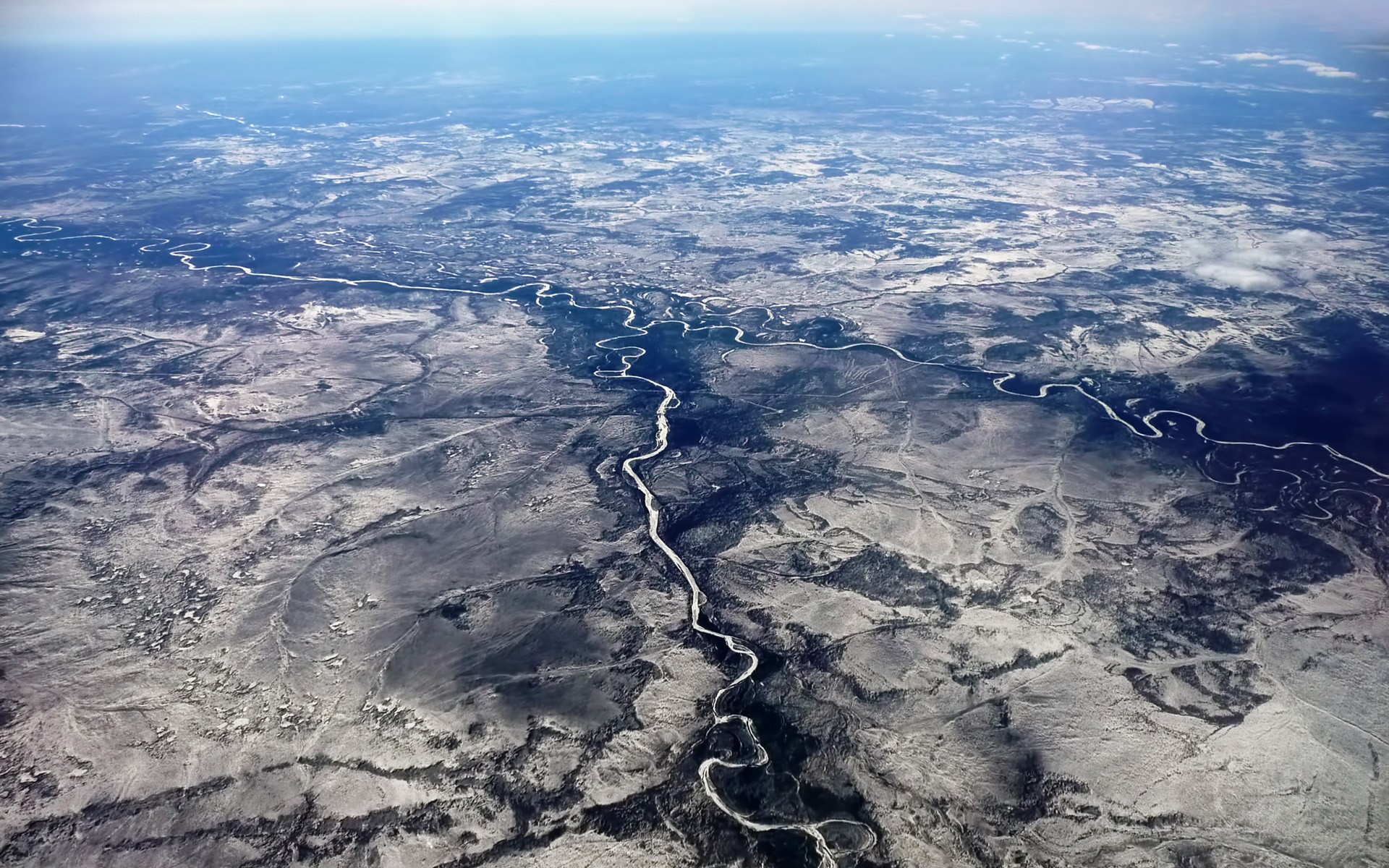 General 1920x1200 Siberia Russia river aerial view landscape