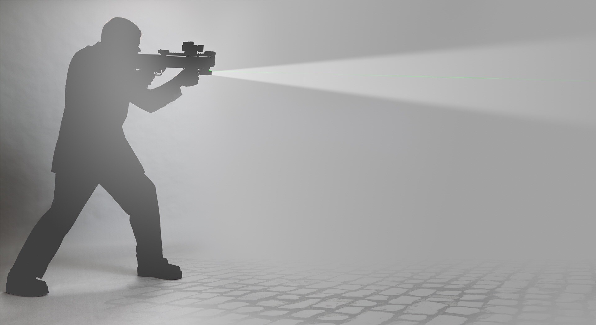 General 1920x1050 men monochrome weapon ksg-12 gray gradient simple background aiming