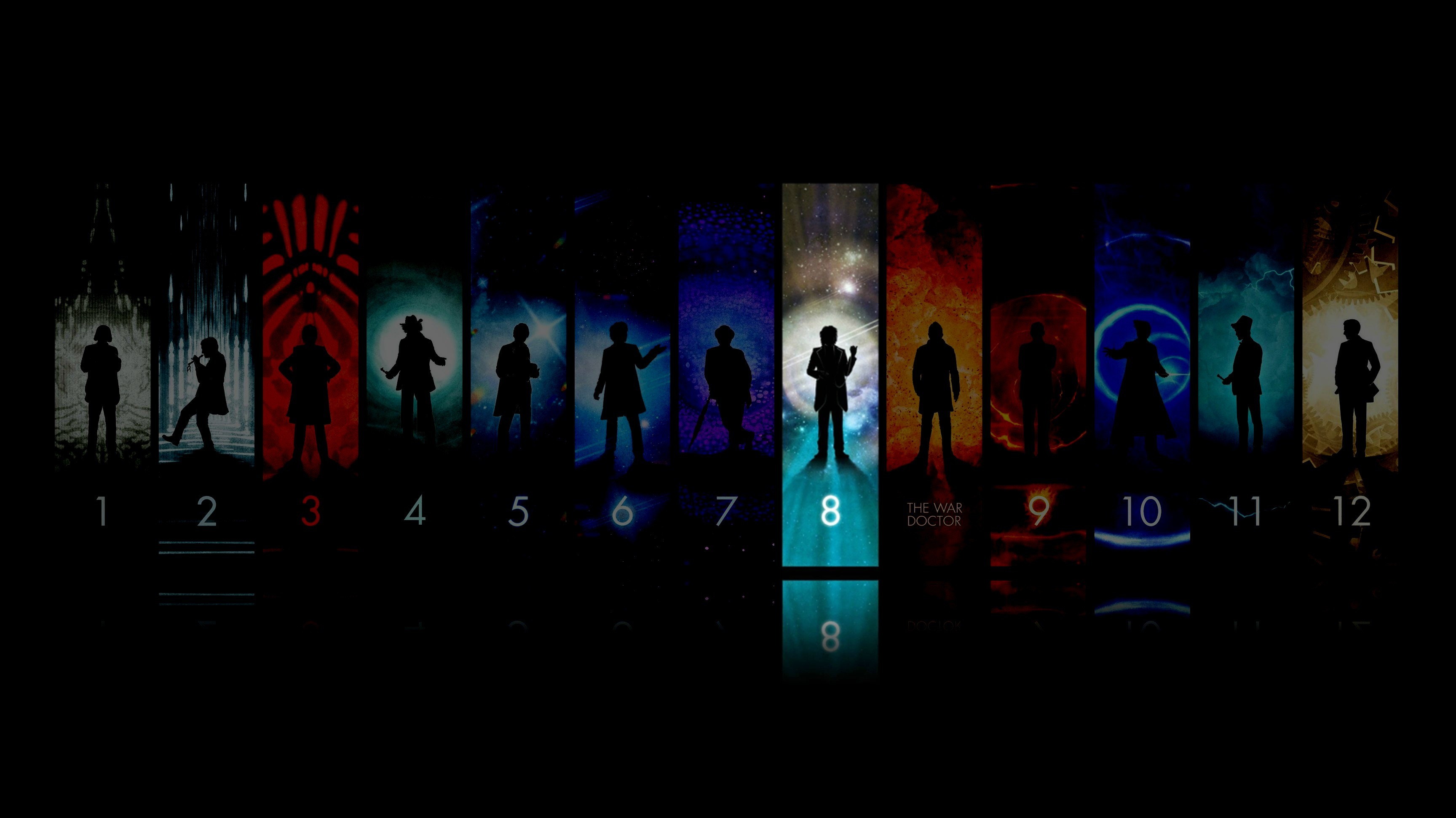 General 3456x1944 Doctor Who TV series collage numbers science fiction