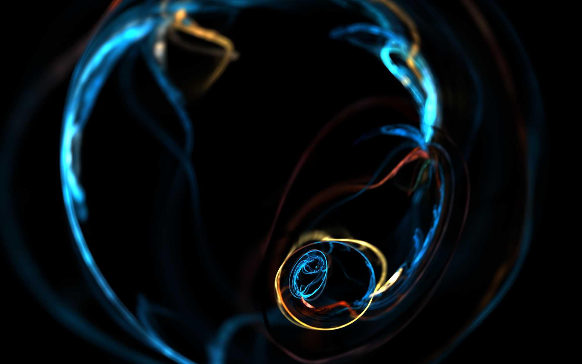 General 1980x1237 abstract fractal fire digital art artwork blue circle cyan