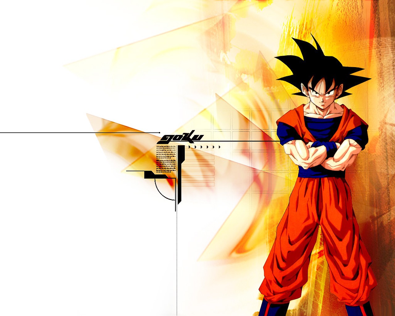 Anime 1280x1024 Dragon Ball anime anime boys Son Goku standing muscles dark hair