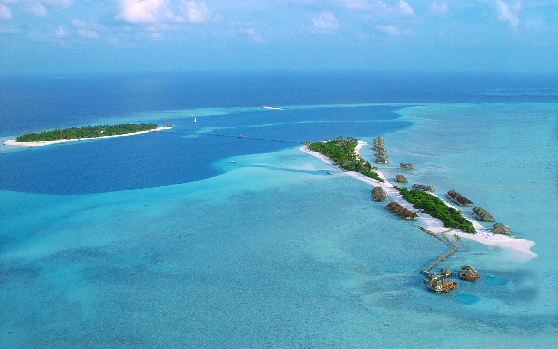 General 1920x1200 nature Maldives island tropical resort aerial view sky horizon