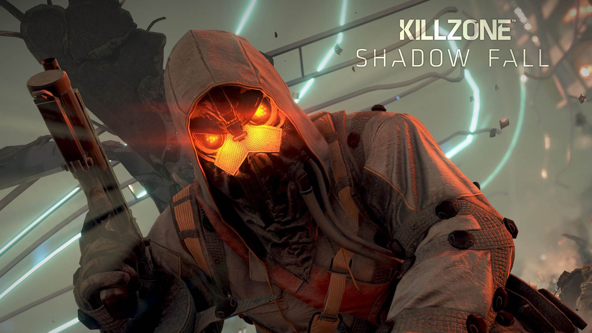 General 1920x1080 Killzone Killzone: Shadow Fall gun video games digital art weapon science fiction glowing eyes video game art