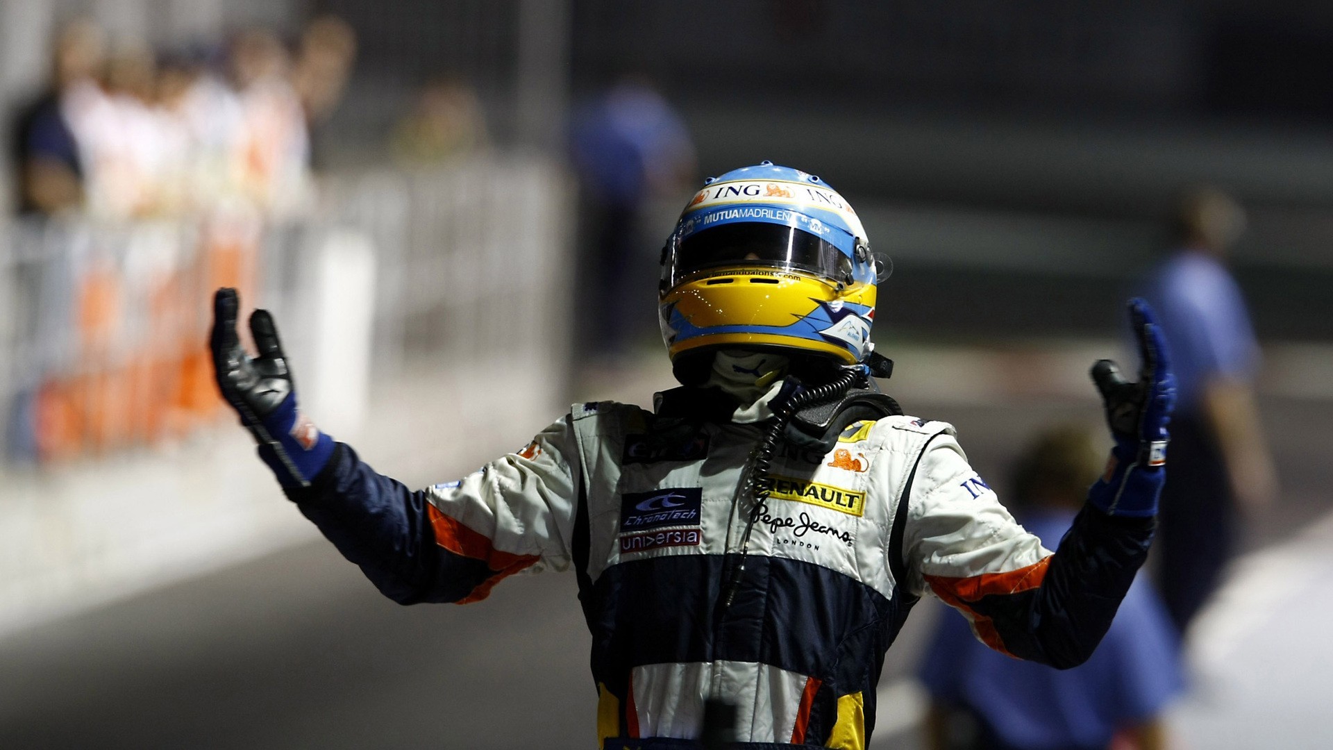 General 1920x1080 men sport helmet Fernando Alonso motorsport Spanish Formula 1 Renault F1 Team Racing driver